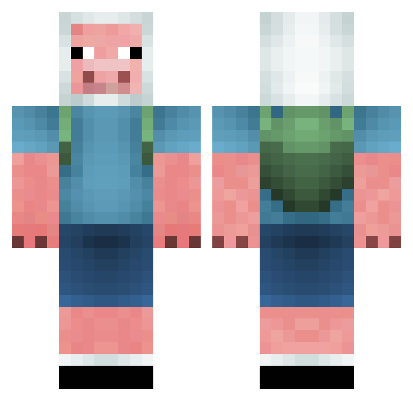 jake0301 Minecraft skin, front and back view