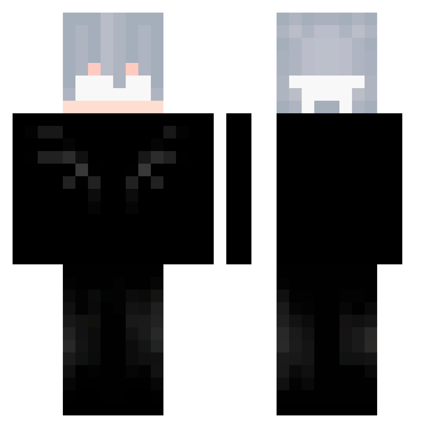 YTsteveplayergg Minecraft skin, front and back view