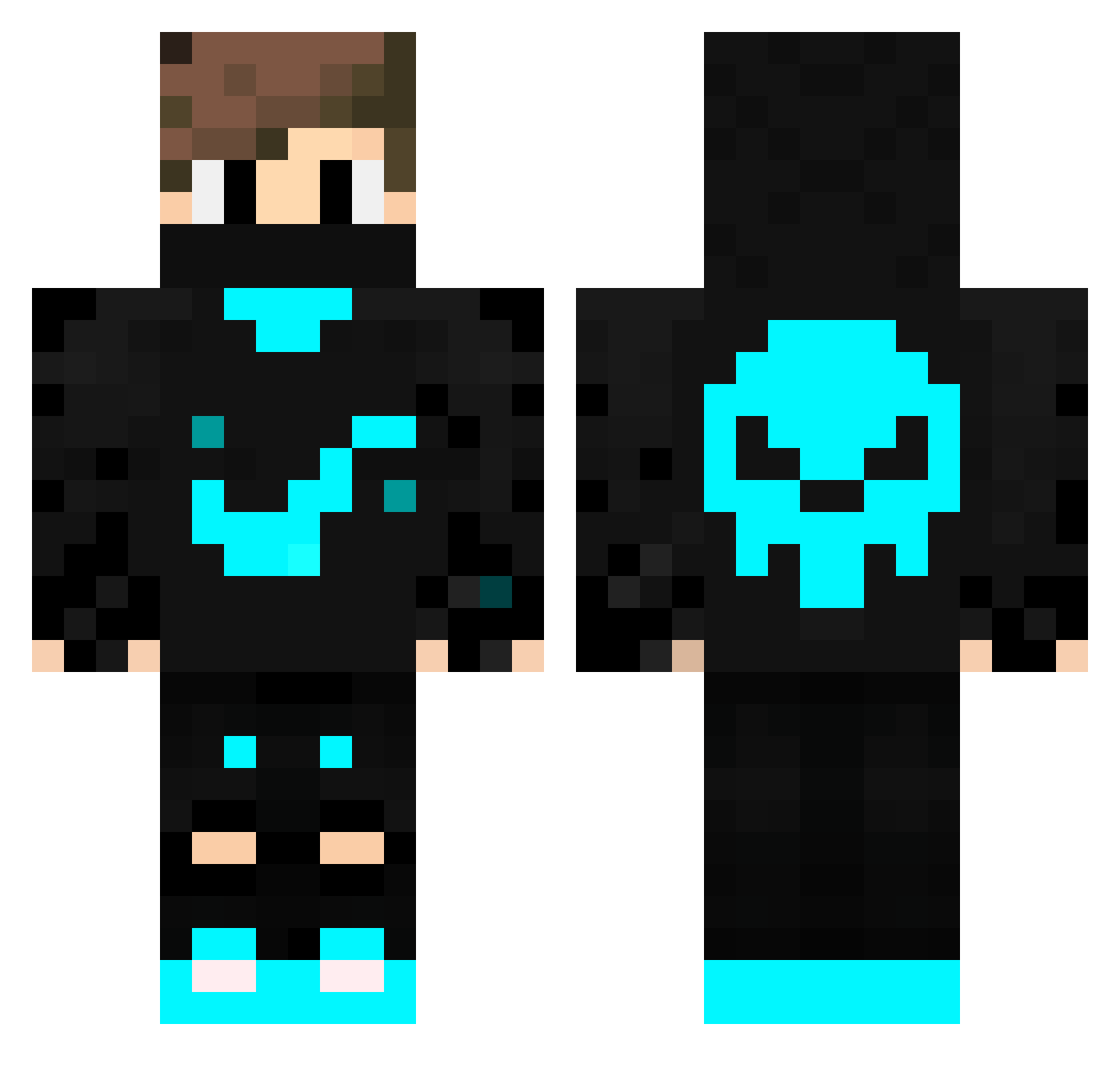 MrTripleDouble Minecraft skin, front and back view