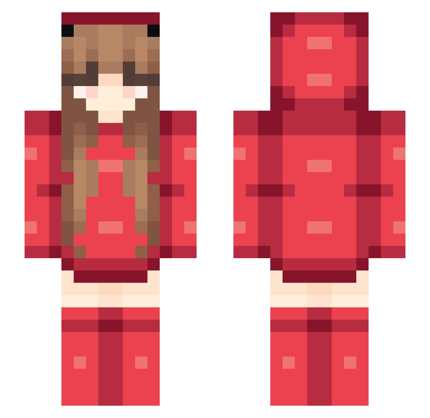 valoten Minecraft skin, front and back view