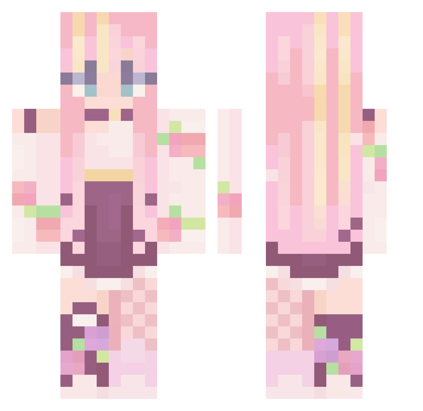 BigPoopyAhoya Minecraft skin, front and back view