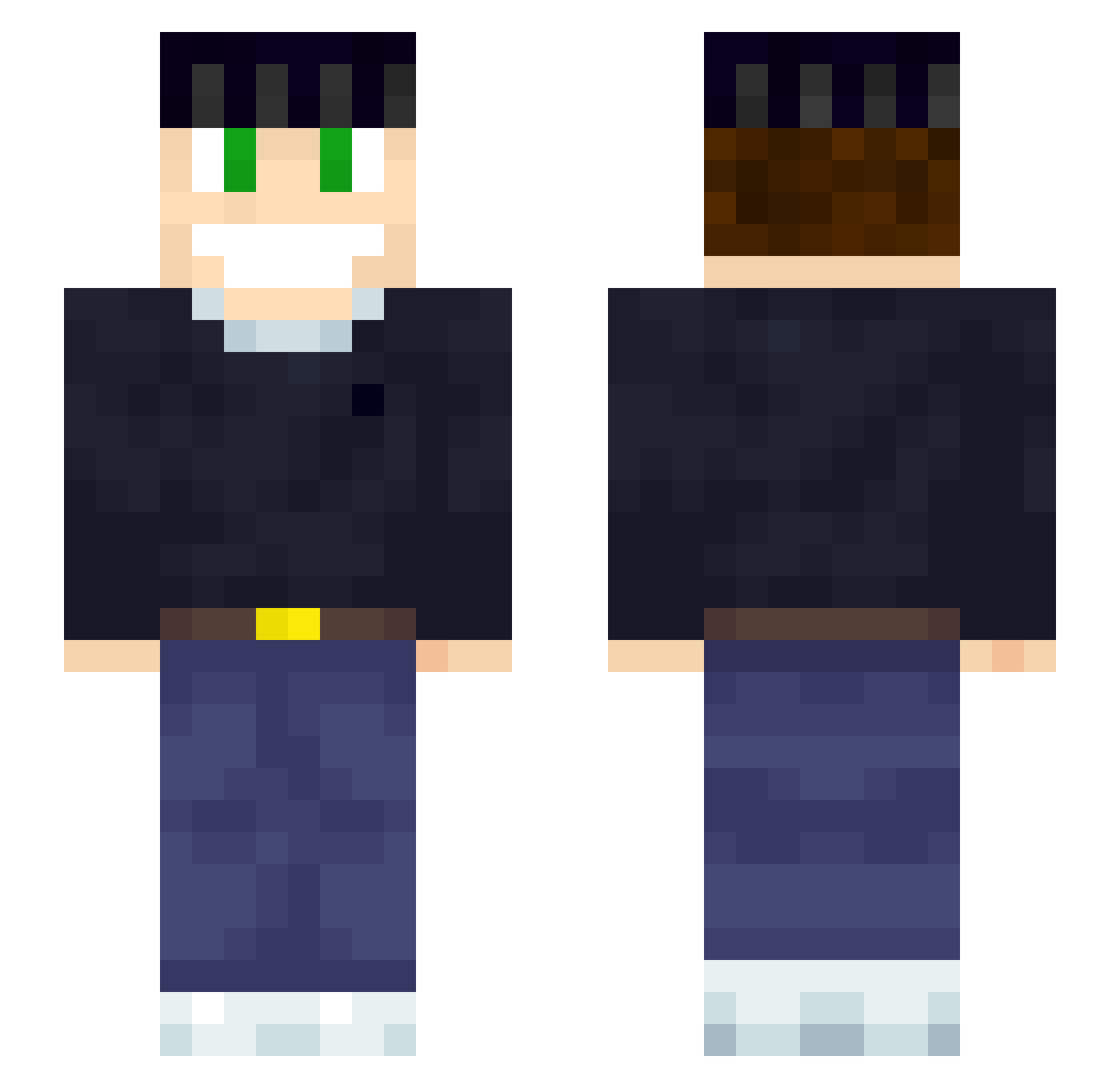 Thorks_ Minecraft skin, front and back view