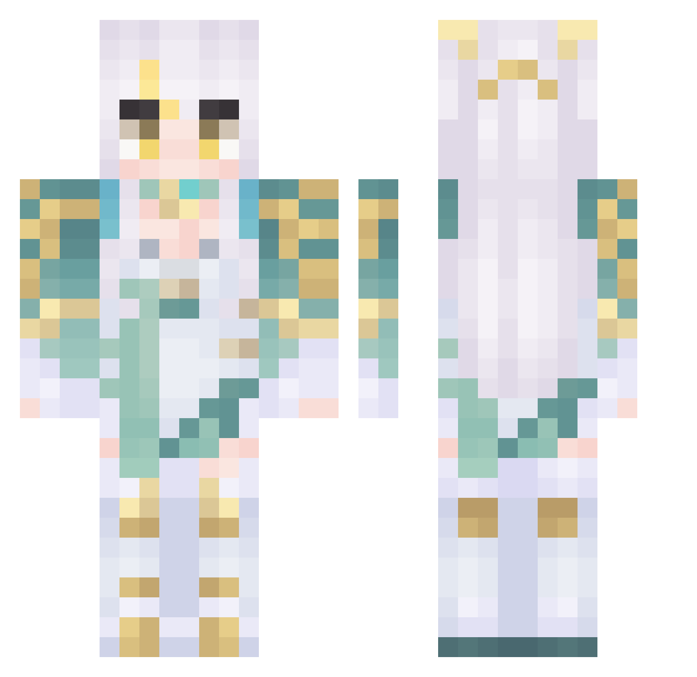 Meiyu_07 Minecraft skin, front and back view