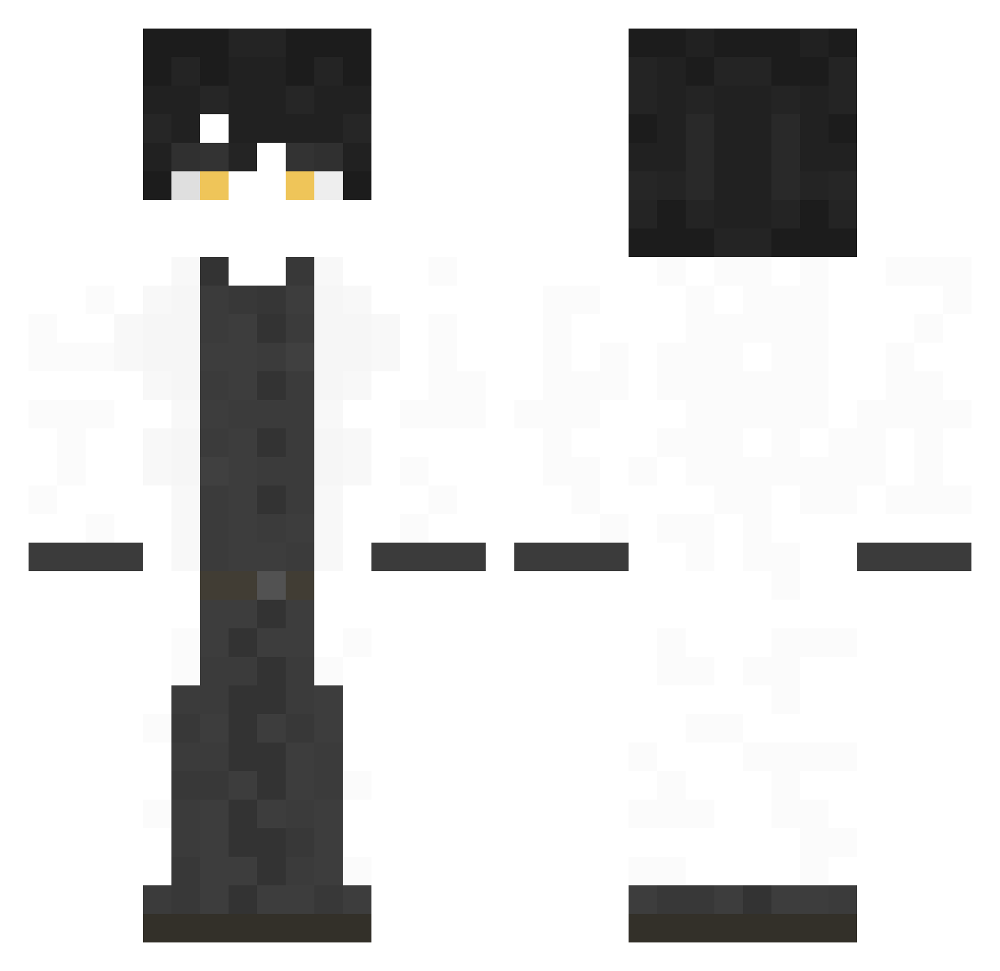 valatix Minecraft skin, front and back view