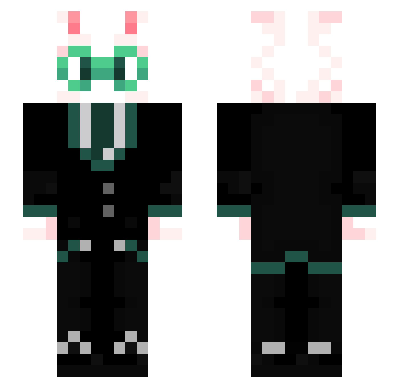 erovvoo Minecraft skin, front and back view
