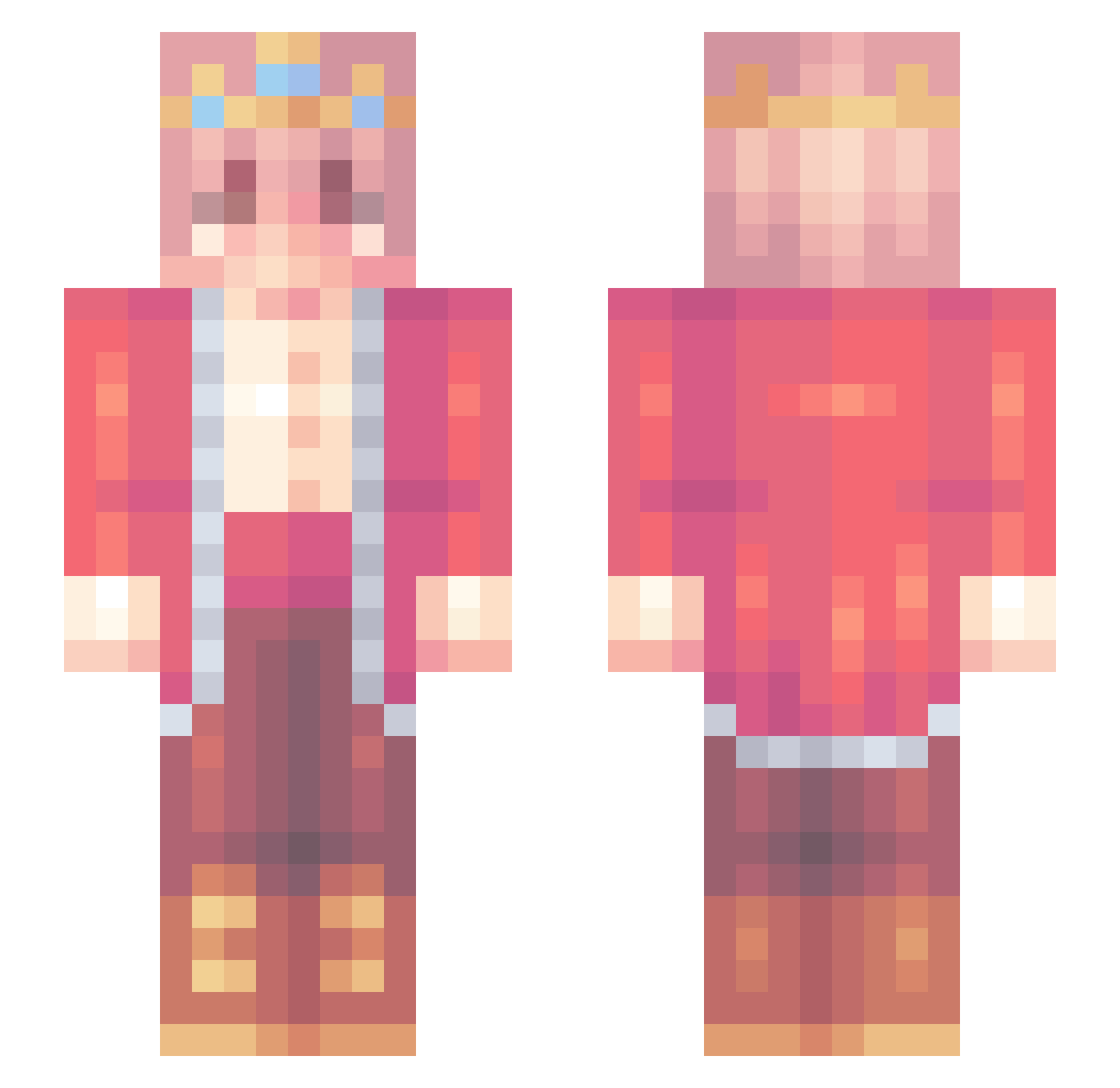 Seanic03 Minecraft skin, front and back view