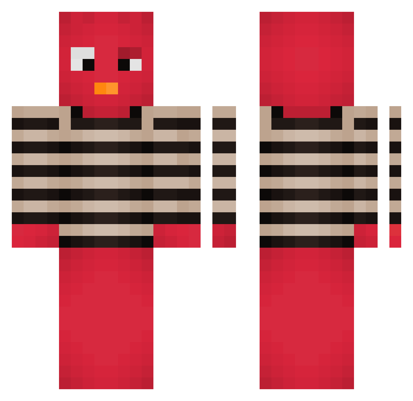 Samuel31000 Minecraft skin, front and back view