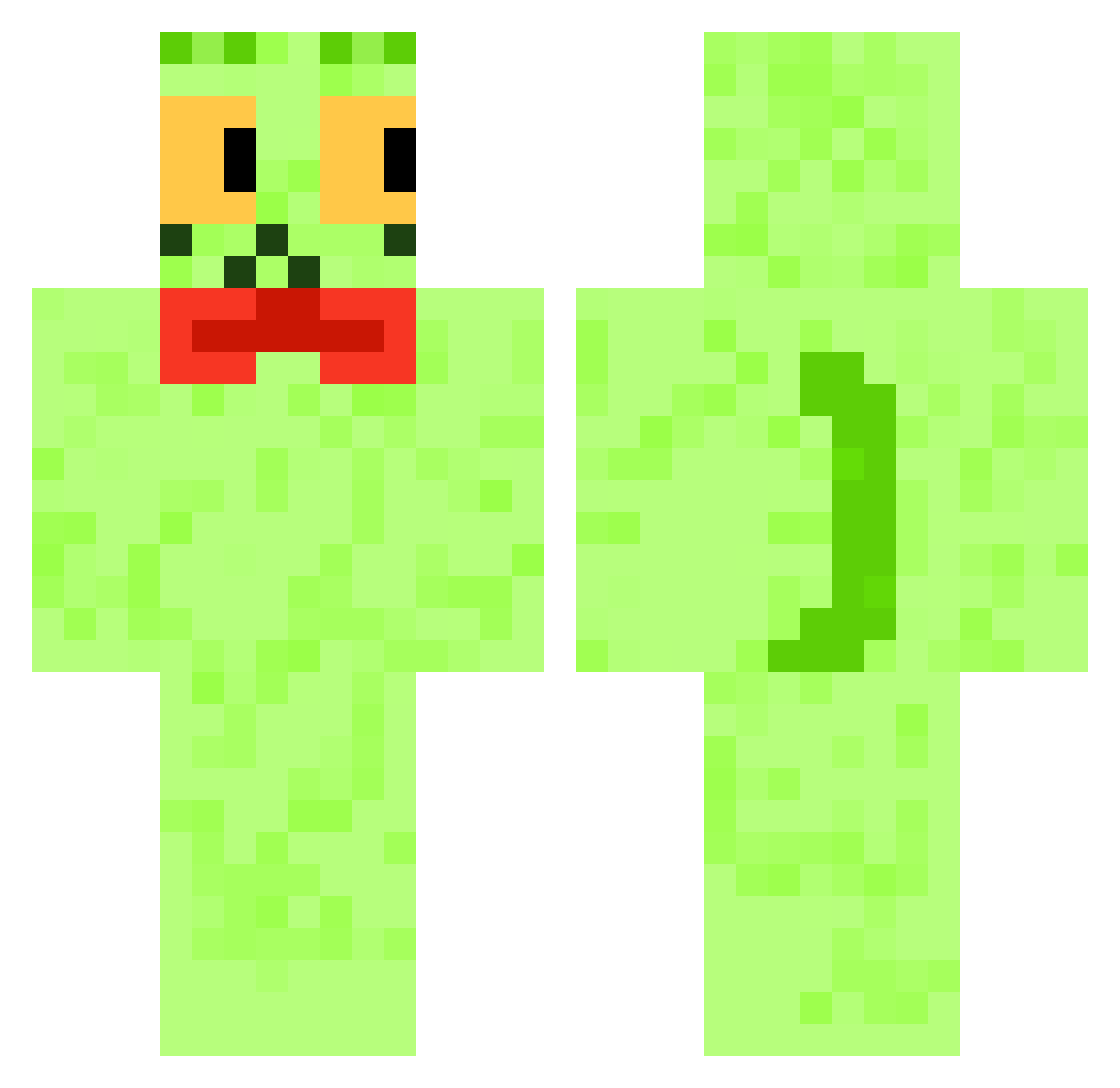 CHIROCANID Minecraft skin, front and back view