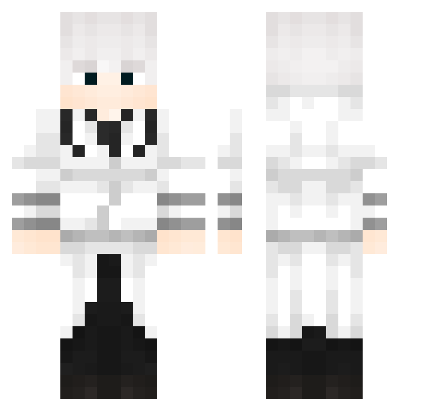 Charlieiz Minecraft skin, front and back view