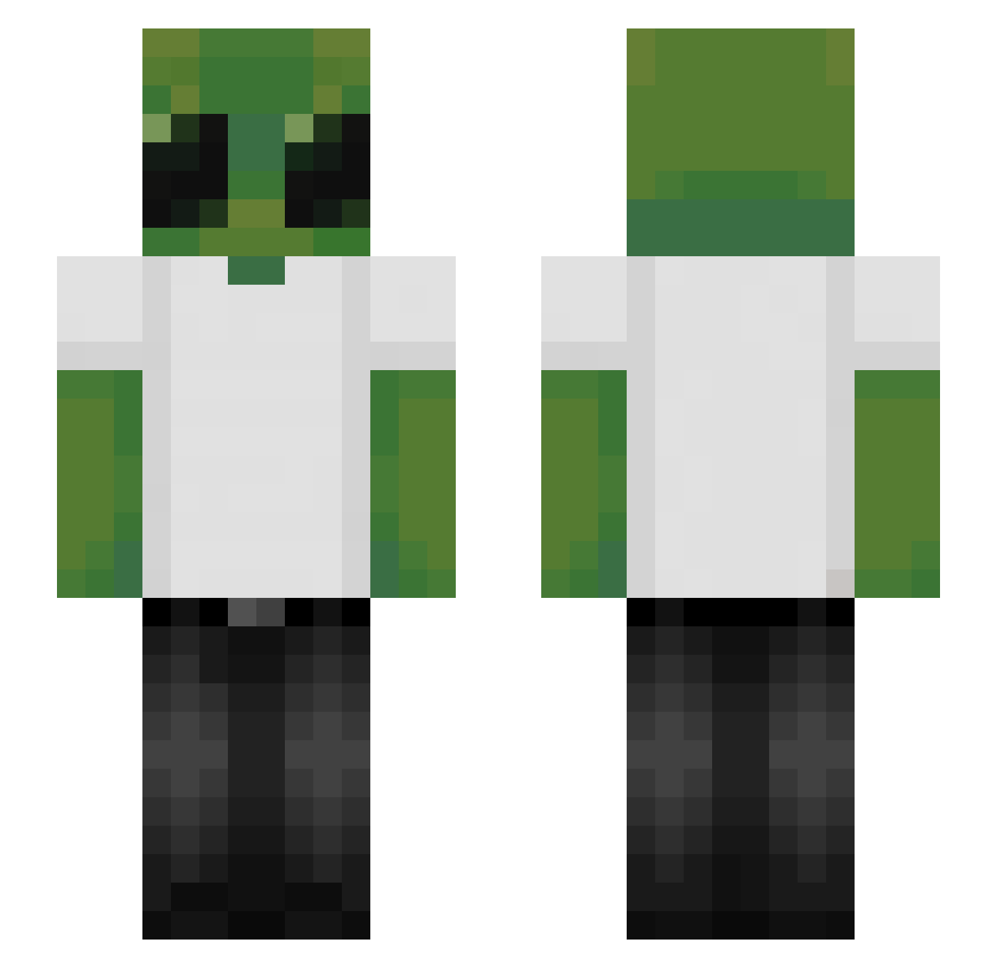 Havakiin Minecraft skin, front and back view