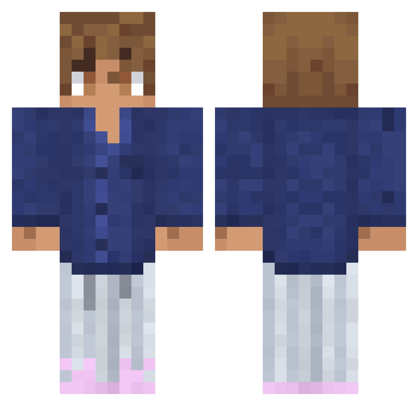 sleepiestsleepy Minecraft skin, front and back view