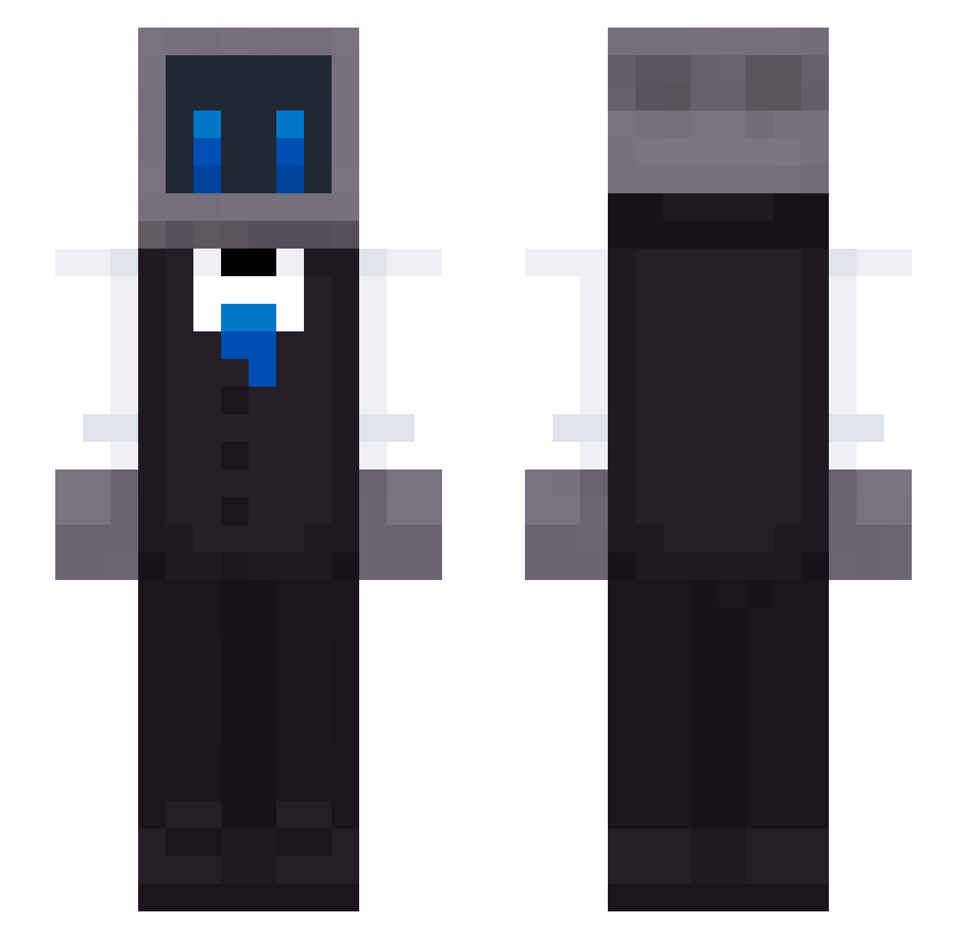 verotrx Minecraft skin, front and back view