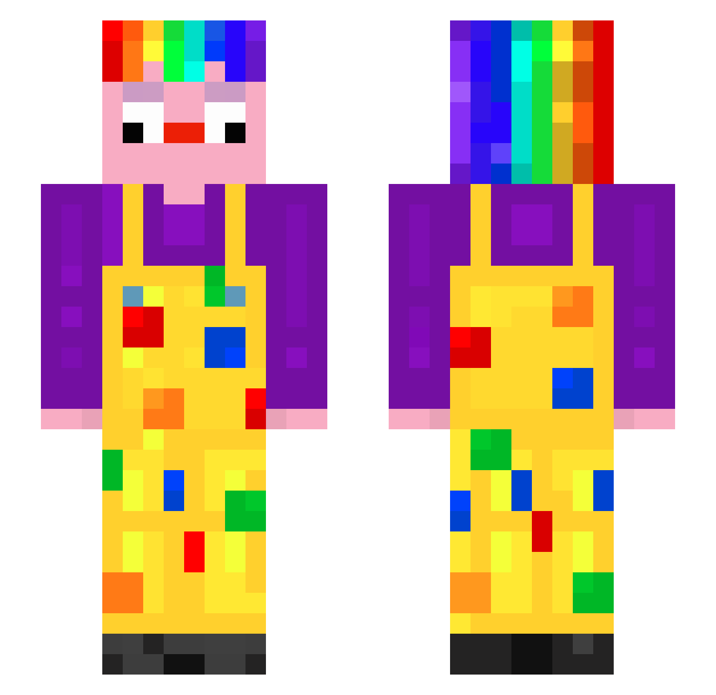 stephen_z Minecraft skin, front and back view
