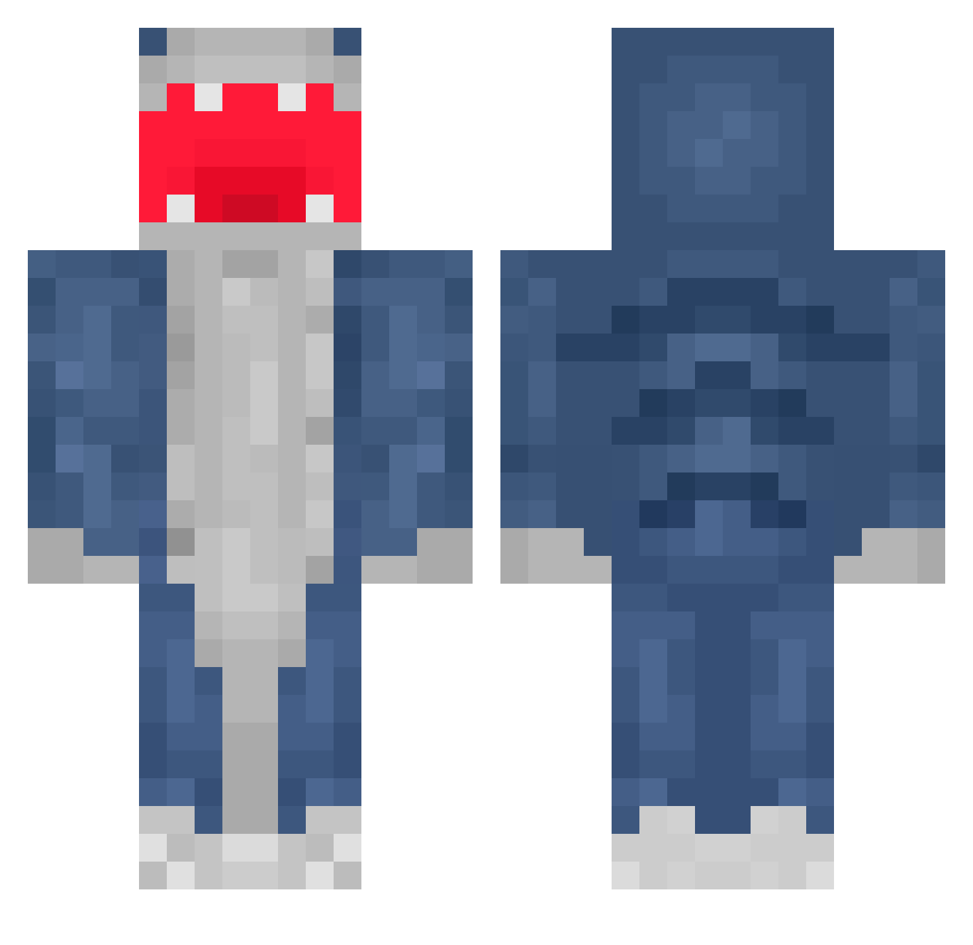 SpontaneouShark Minecraft skin, front and back view