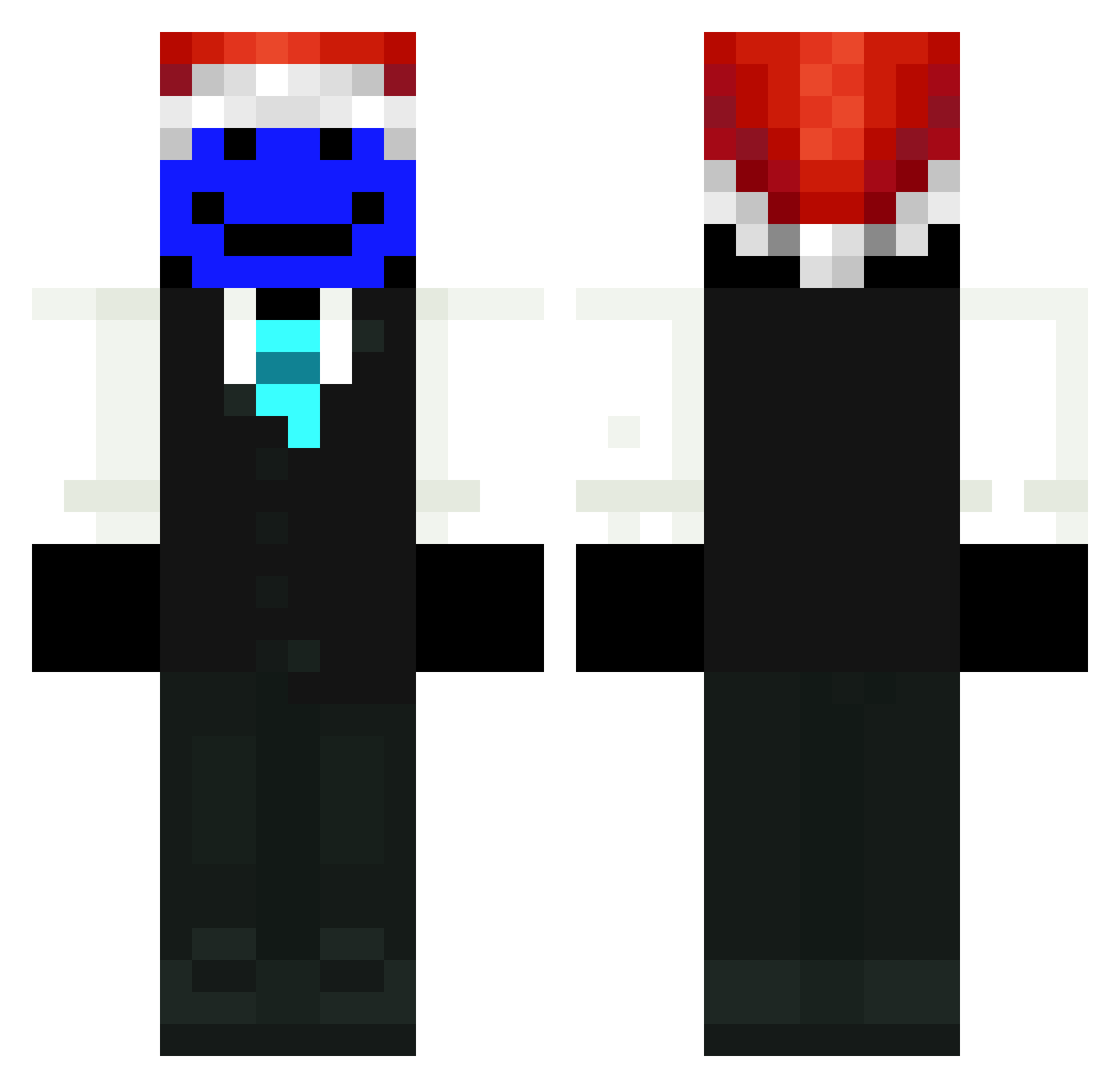 Meilly55 Minecraft skin, front and back view