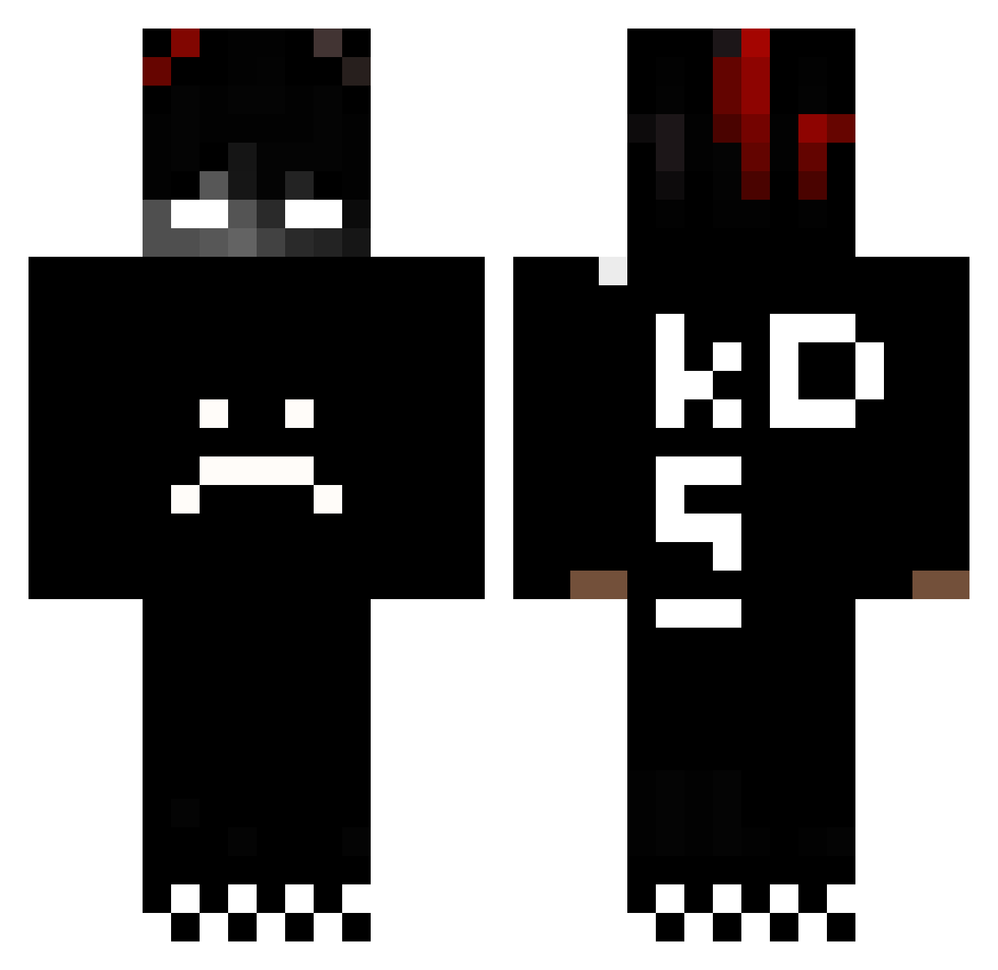 bl3ze Minecraft skin, front and back view