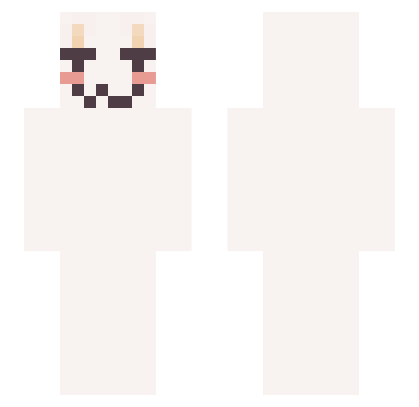 TeoIDent Minecraft skin, front and back view