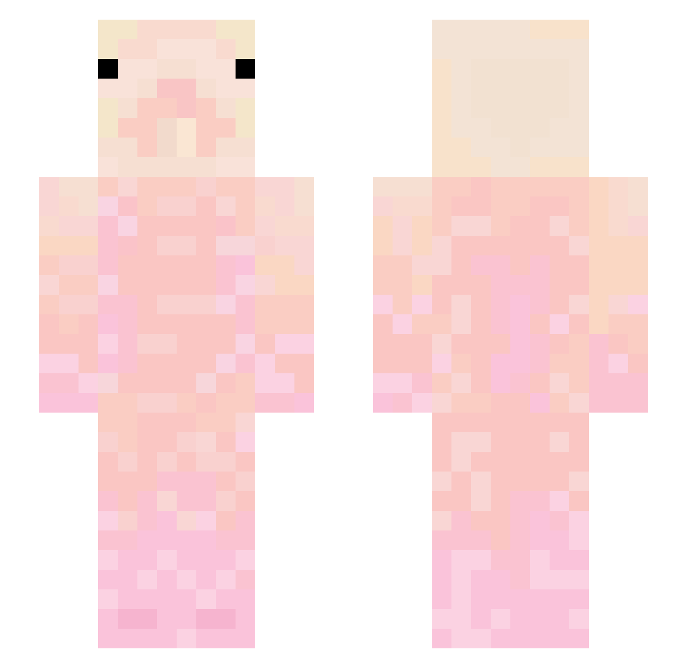 colohee Minecraft skin, front and back view