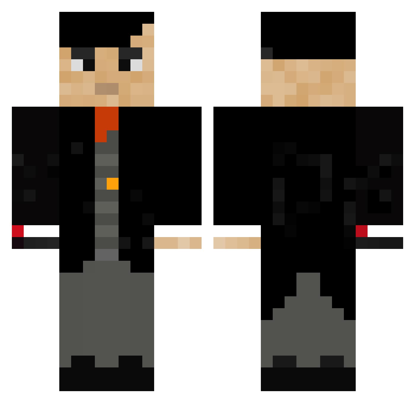fathe4wiin Minecraft skin, front and back view