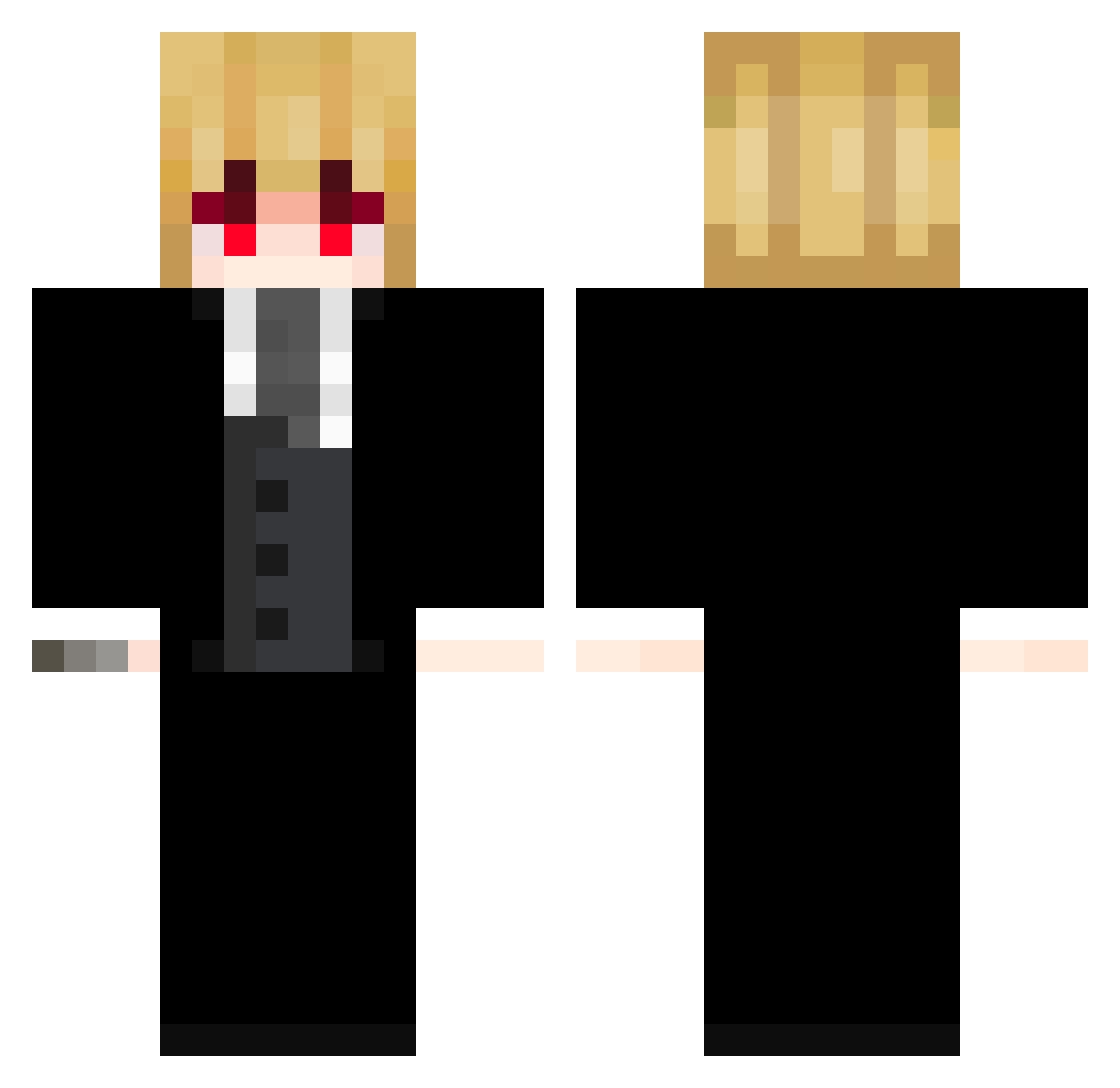 Plunder2856 Minecraft skin, front and back view