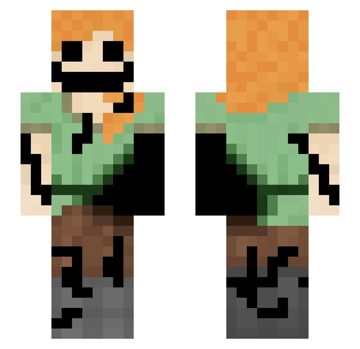 kiichitakayama Minecraft skin, front and back view