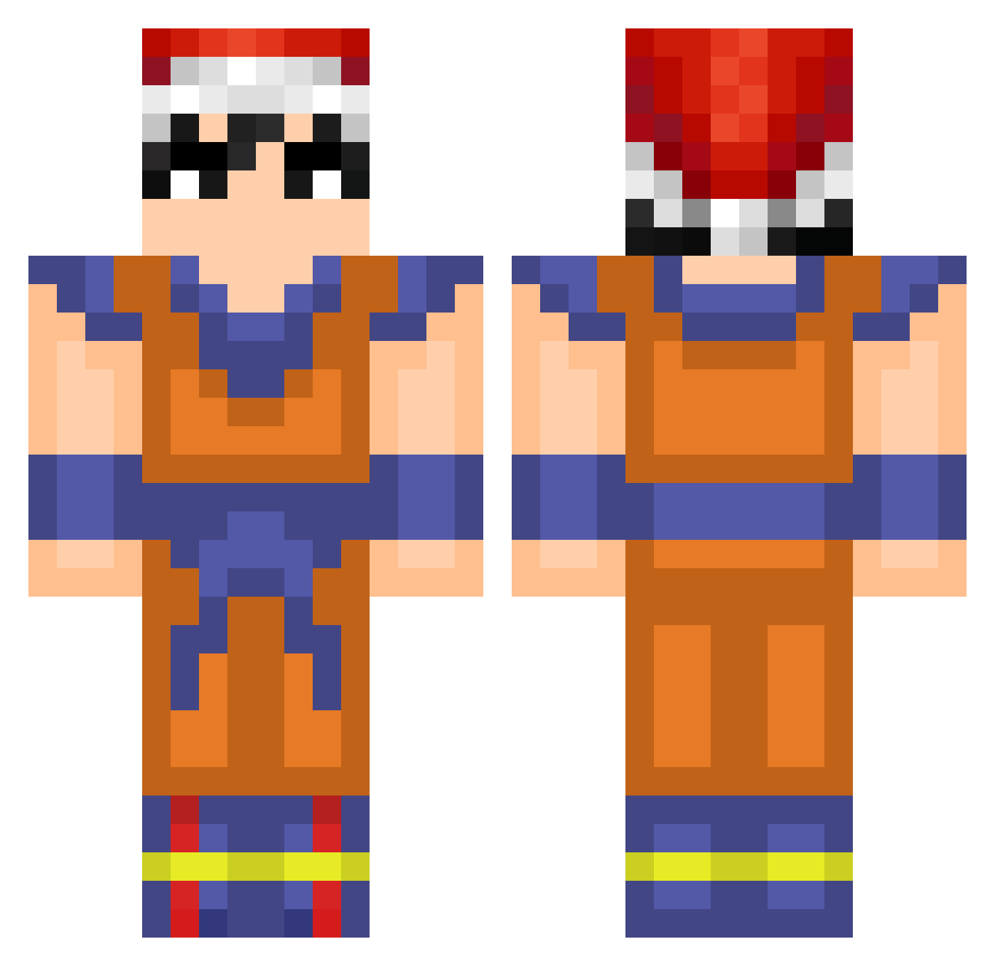 MordecaiMolon Minecraft skin, front and back view