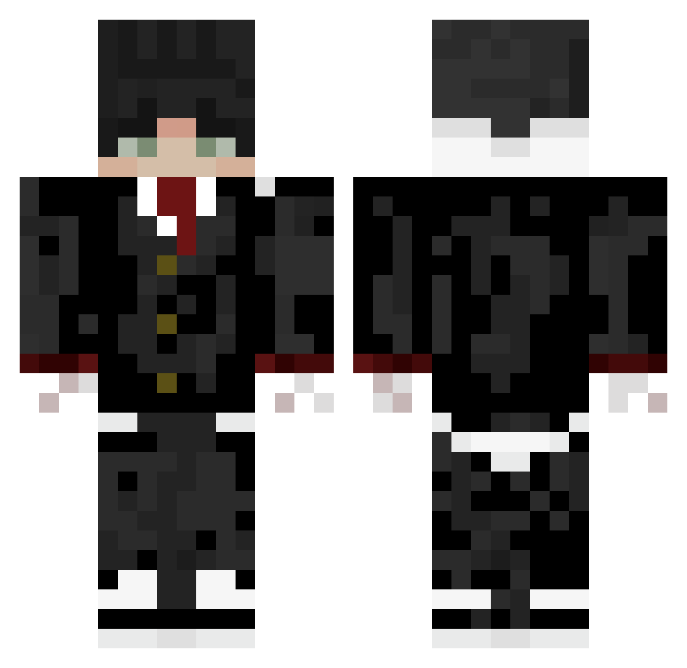 UltaSupreme Minecraft skin, front and back view