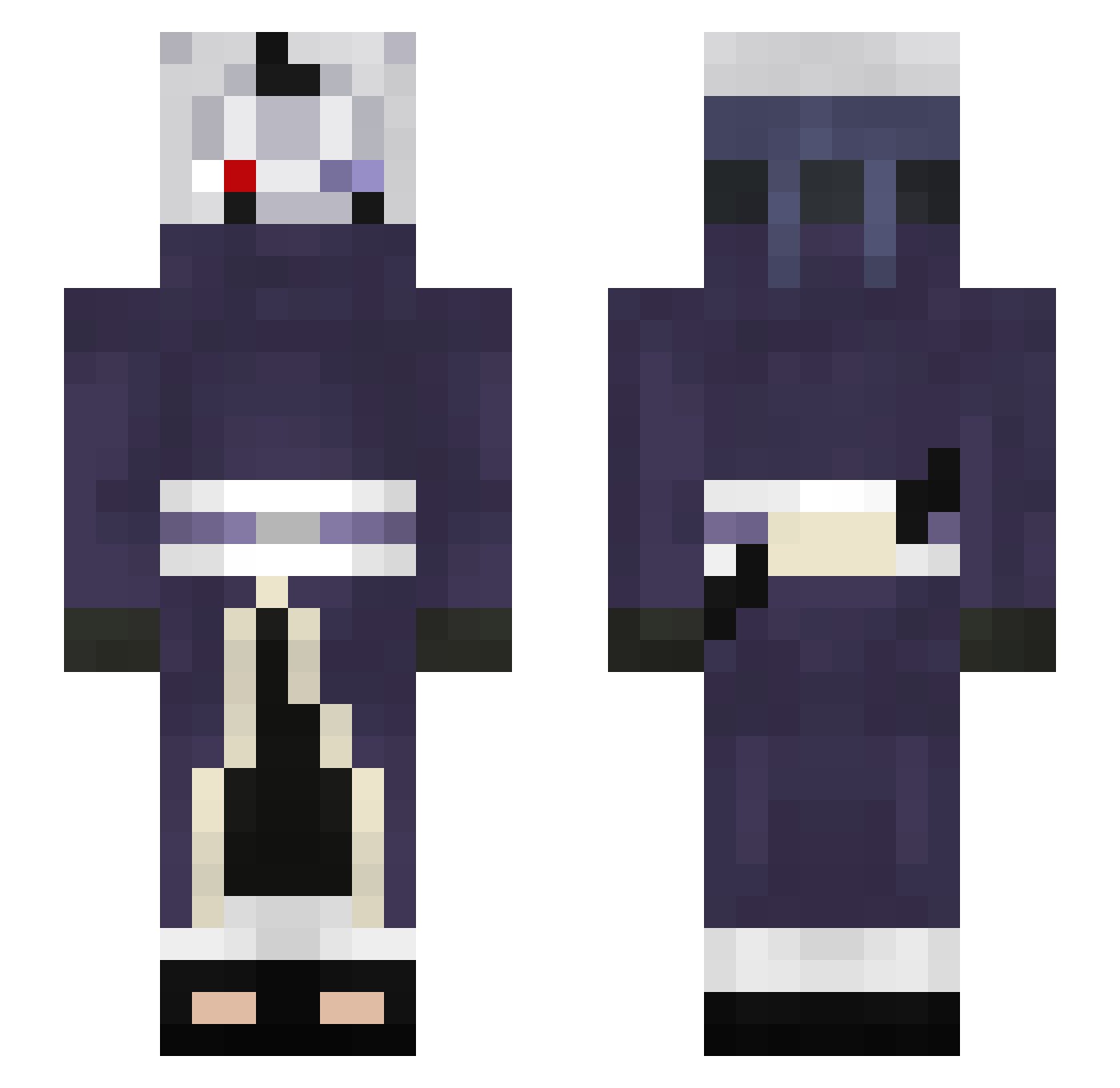 okreicht Minecraft skin, front and back view