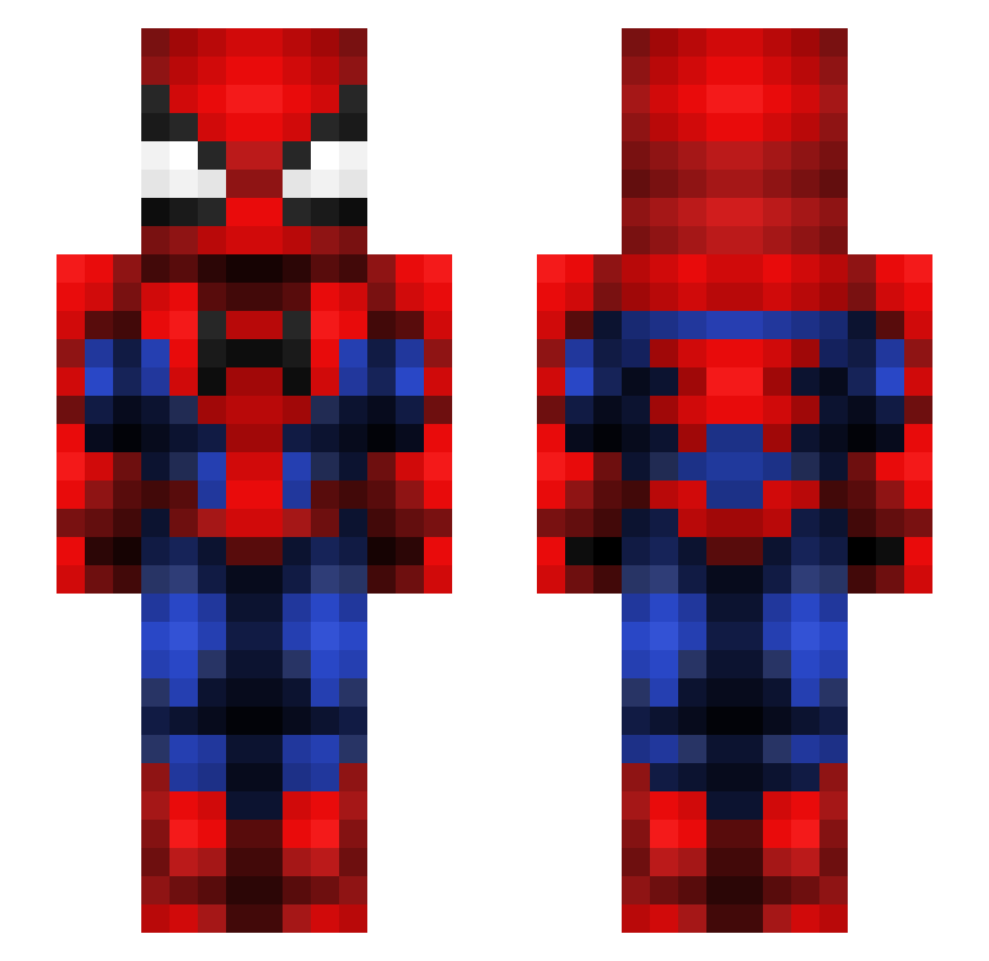 zeno1K Minecraft skin, front and back view