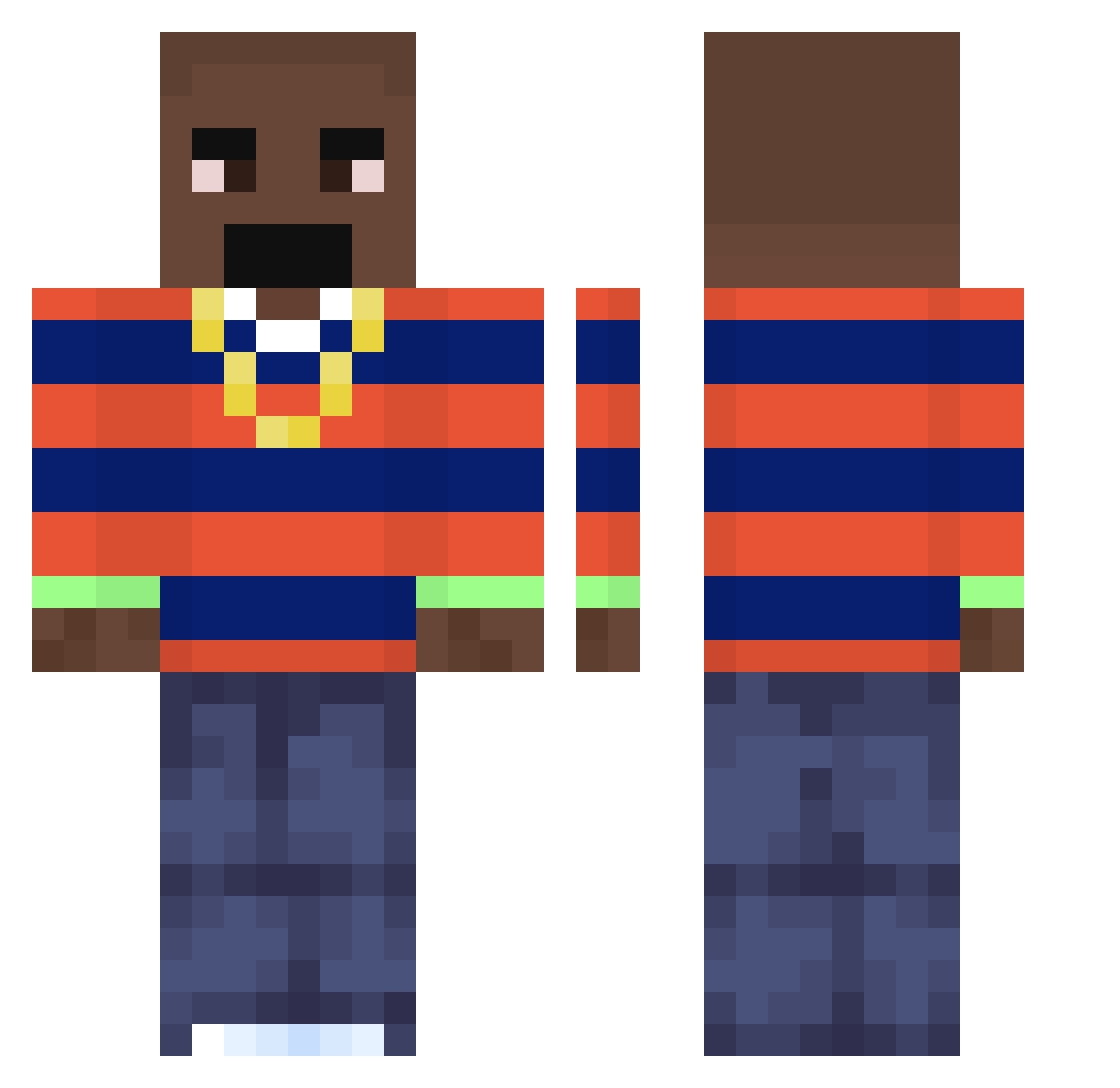 Tyler_Durden75 Minecraft skin, front and back view