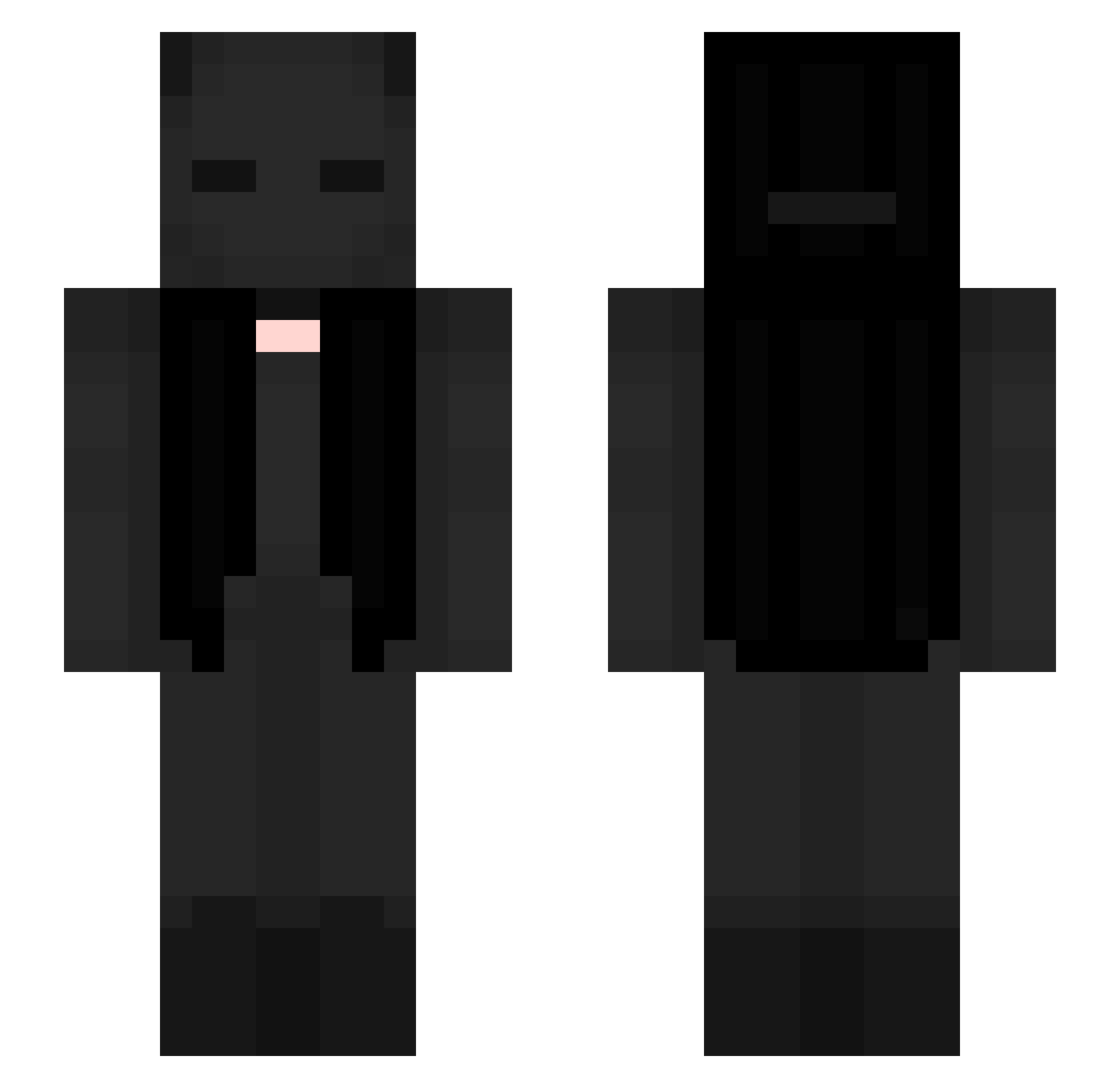 Taking Minecraft skin, front and back view