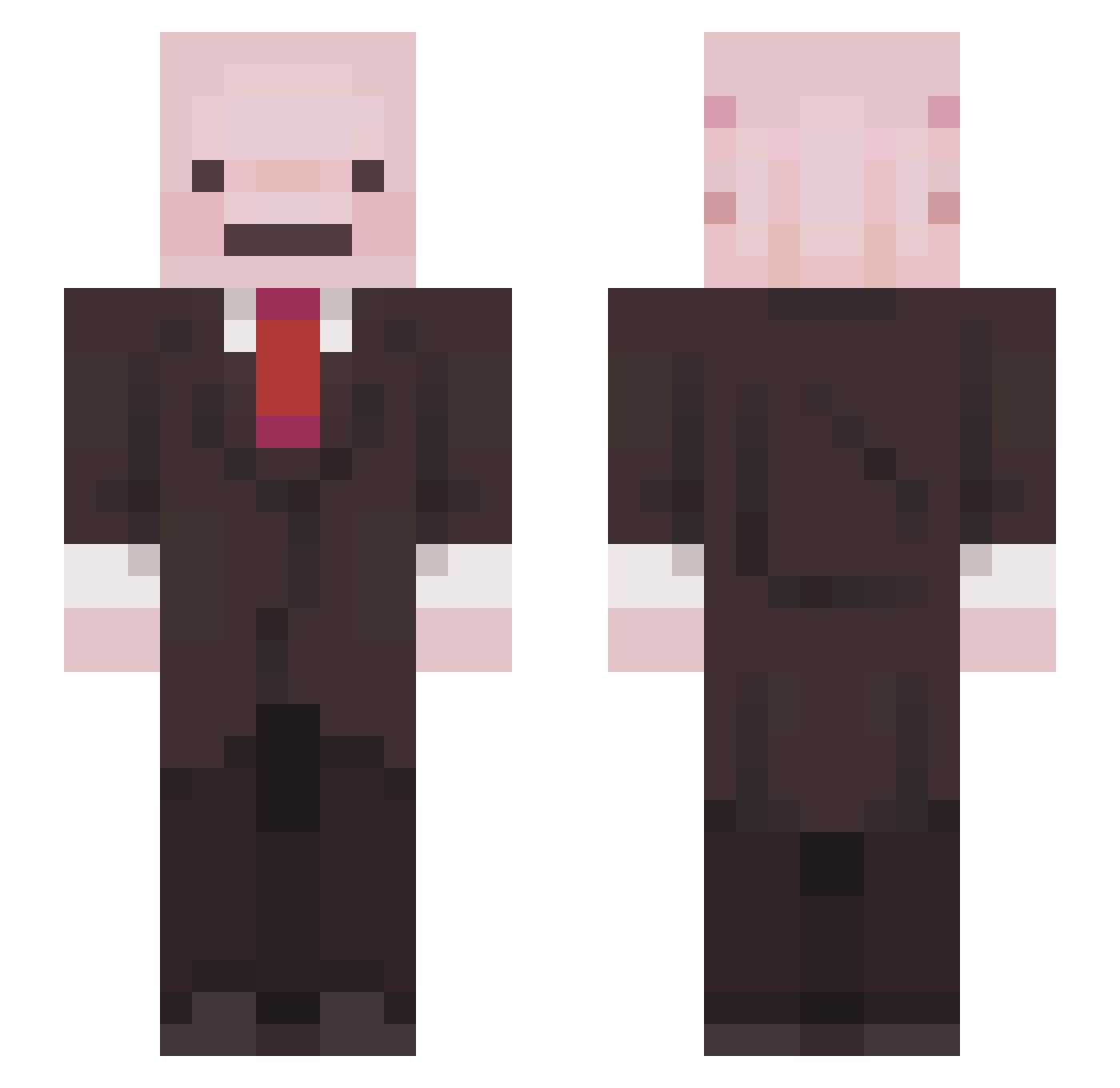 kaooi Minecraft skin, front and back view