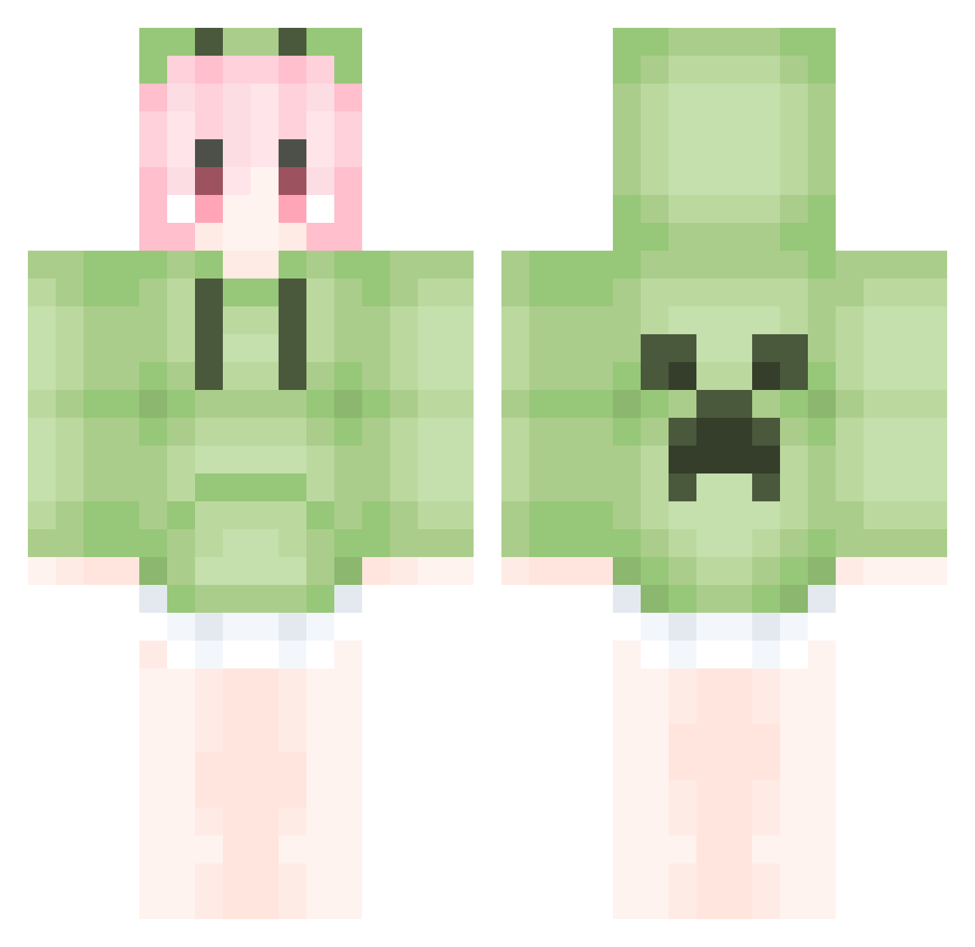 CuteBoy233 Minecraft skin, front and back view