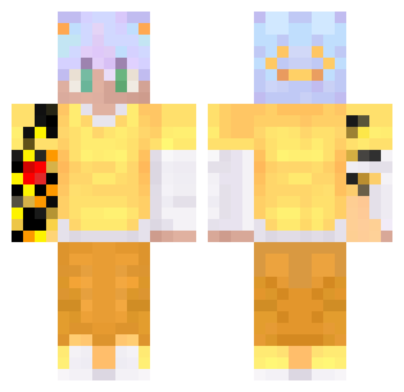 _ItsBANAN Minecraft skin, front and back view