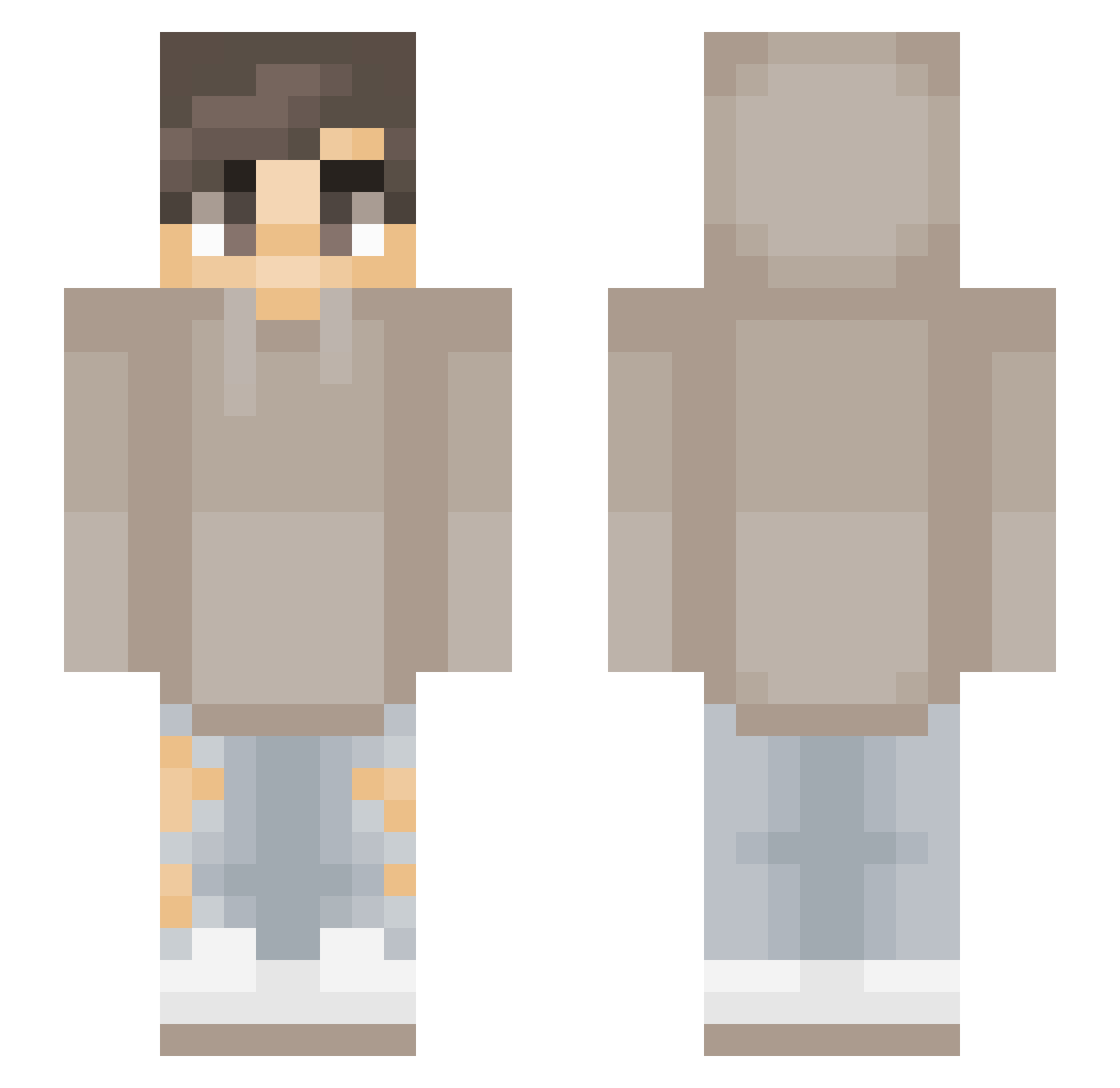 TrueGunnar Minecraft skin, front and back view