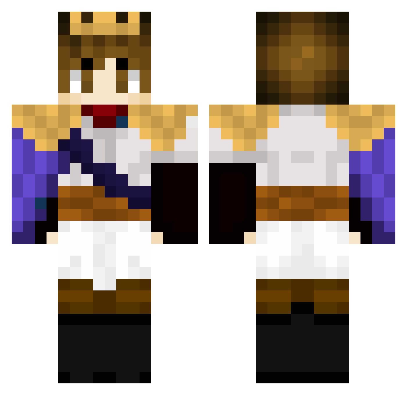 SpartinIsntHere Minecraft skin, front and back view