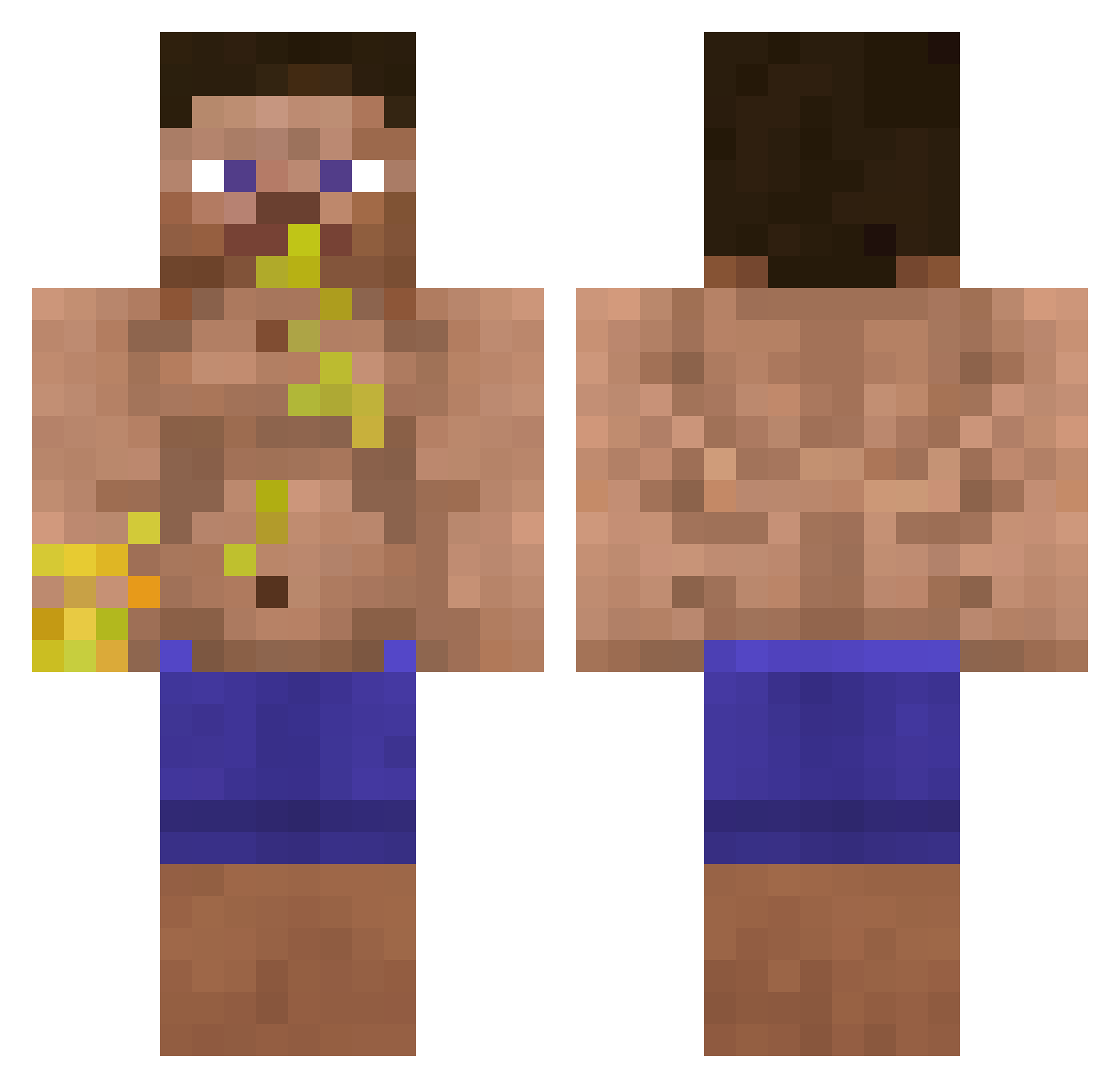mxhqxd Minecraft skin, front and back view