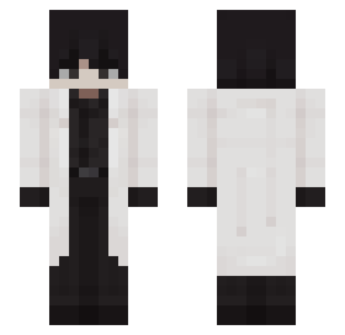 KaiokEvxn Minecraft skin, front and back view
