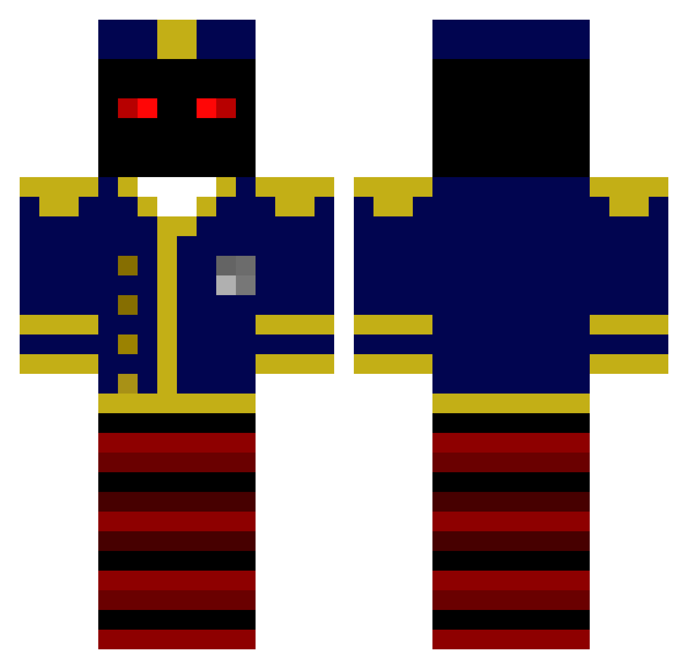 Mika_222 Minecraft skin, front and back view