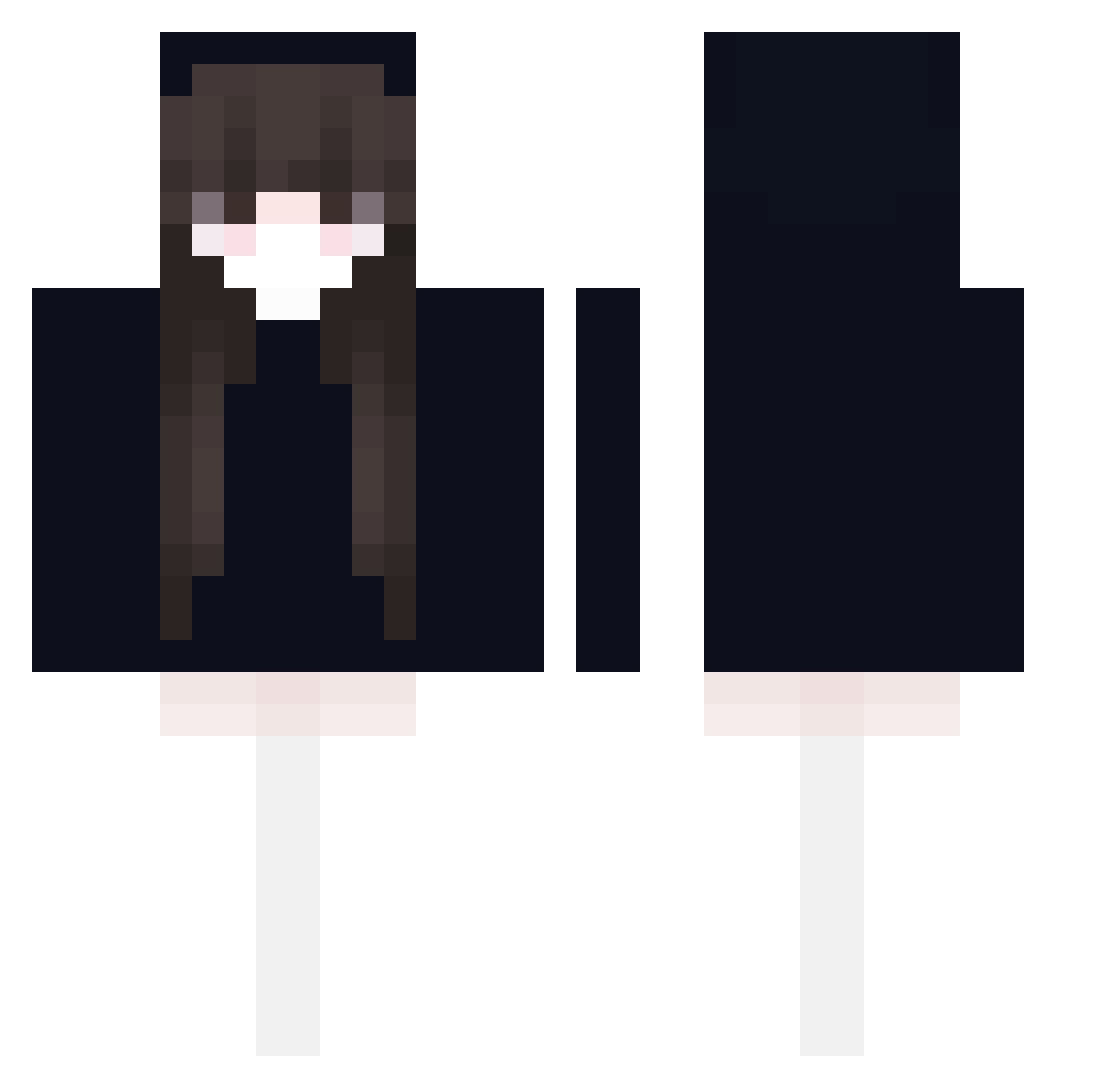 _x33y Minecraft skin, front and back view