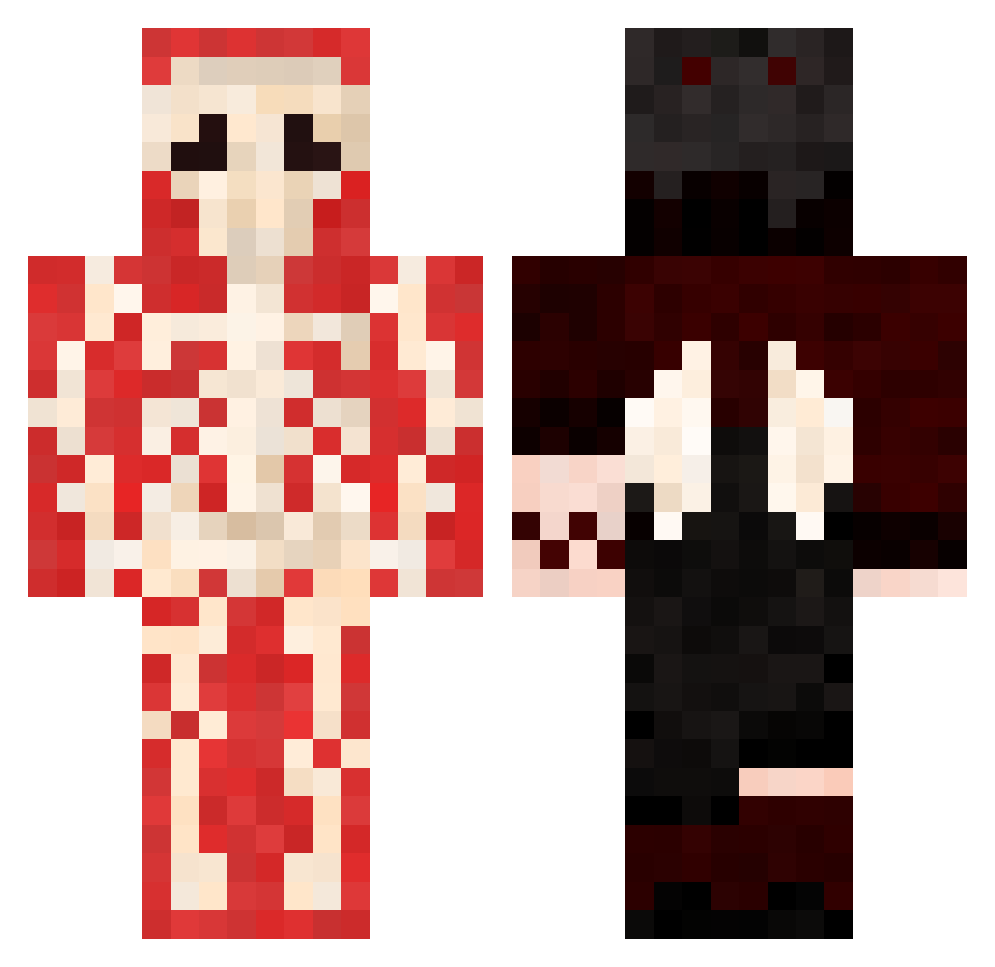 Vermanti Minecraft skin, front and back view