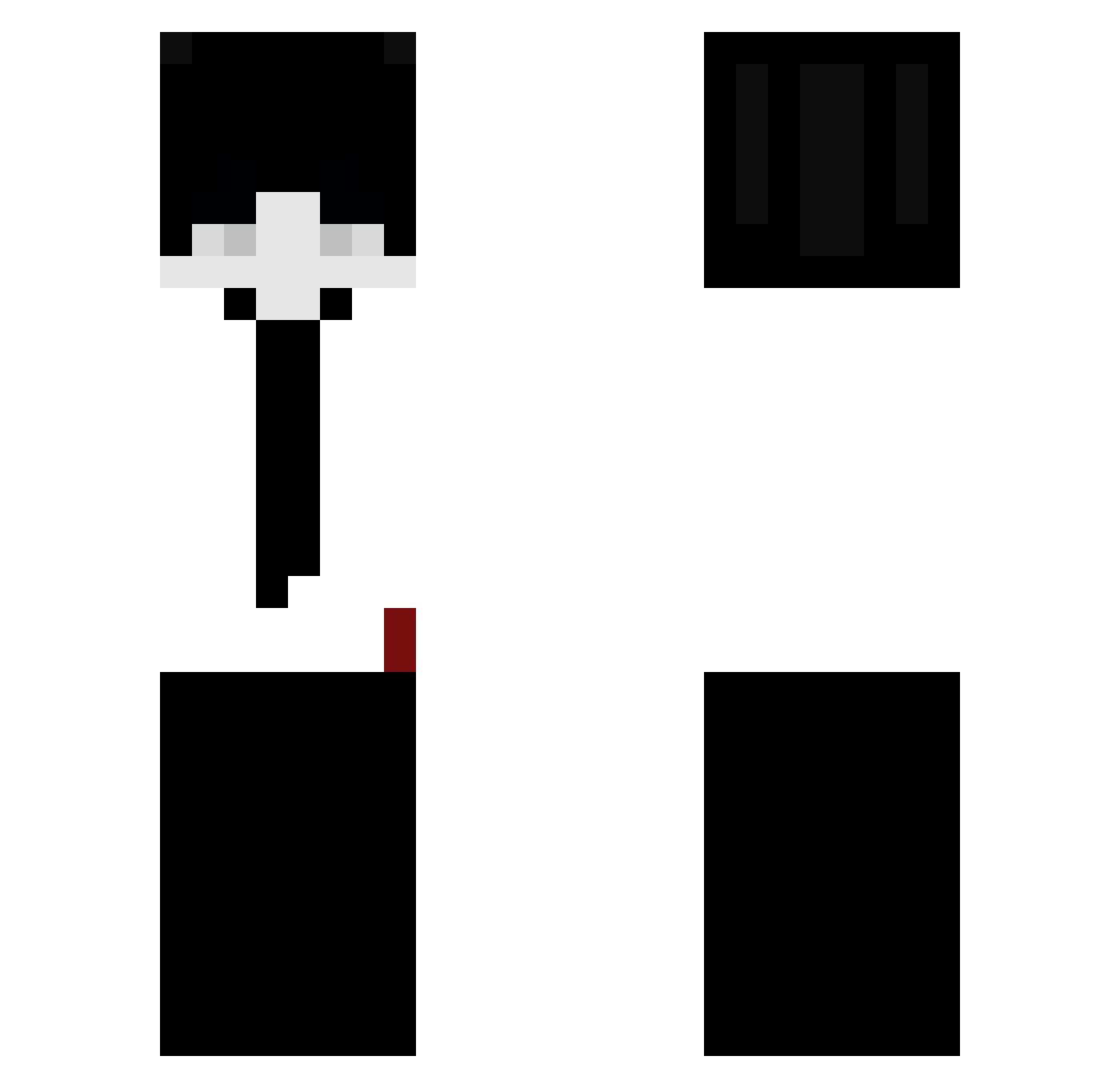 FireVannilla Minecraft skin, front and back view