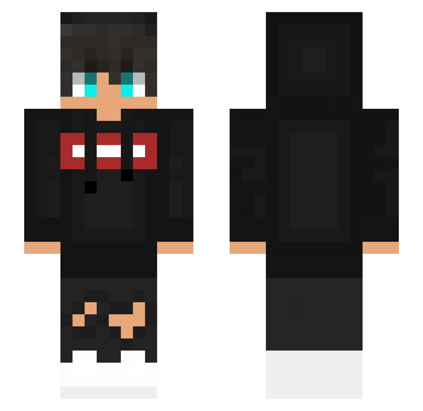 Een3rgyz Minecraft skin, front and back view