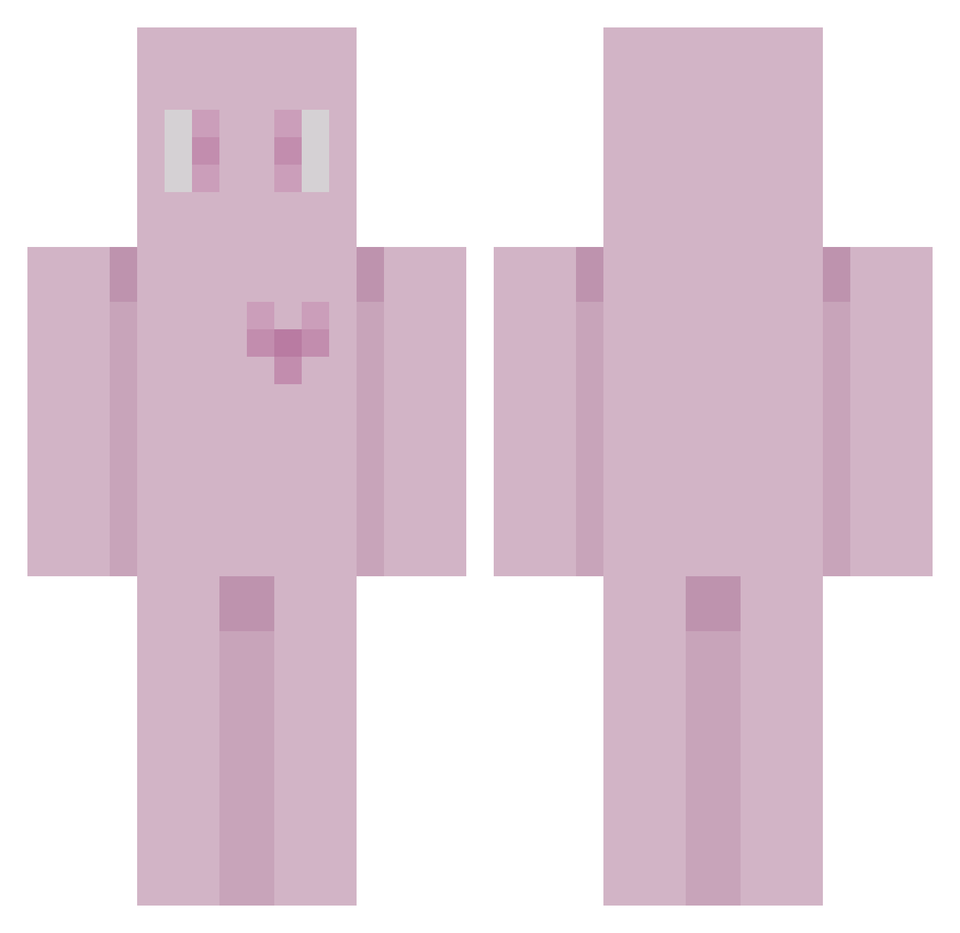 Shiba080 Minecraft skin, front and back view