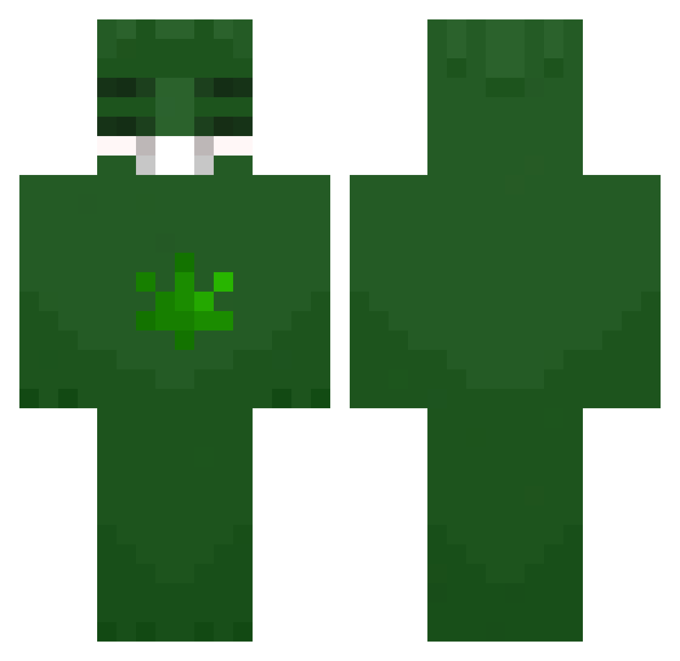 TurboPrinssoCaca Minecraft skin, front and back view