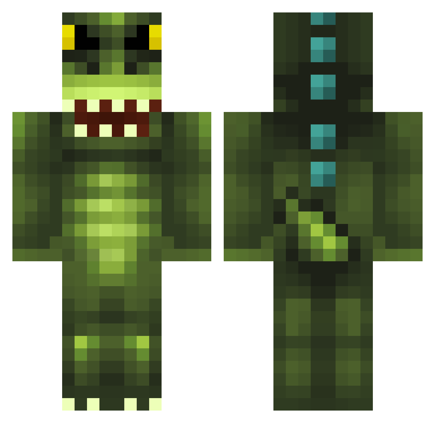 Lycid Minecraft skin, front and back view