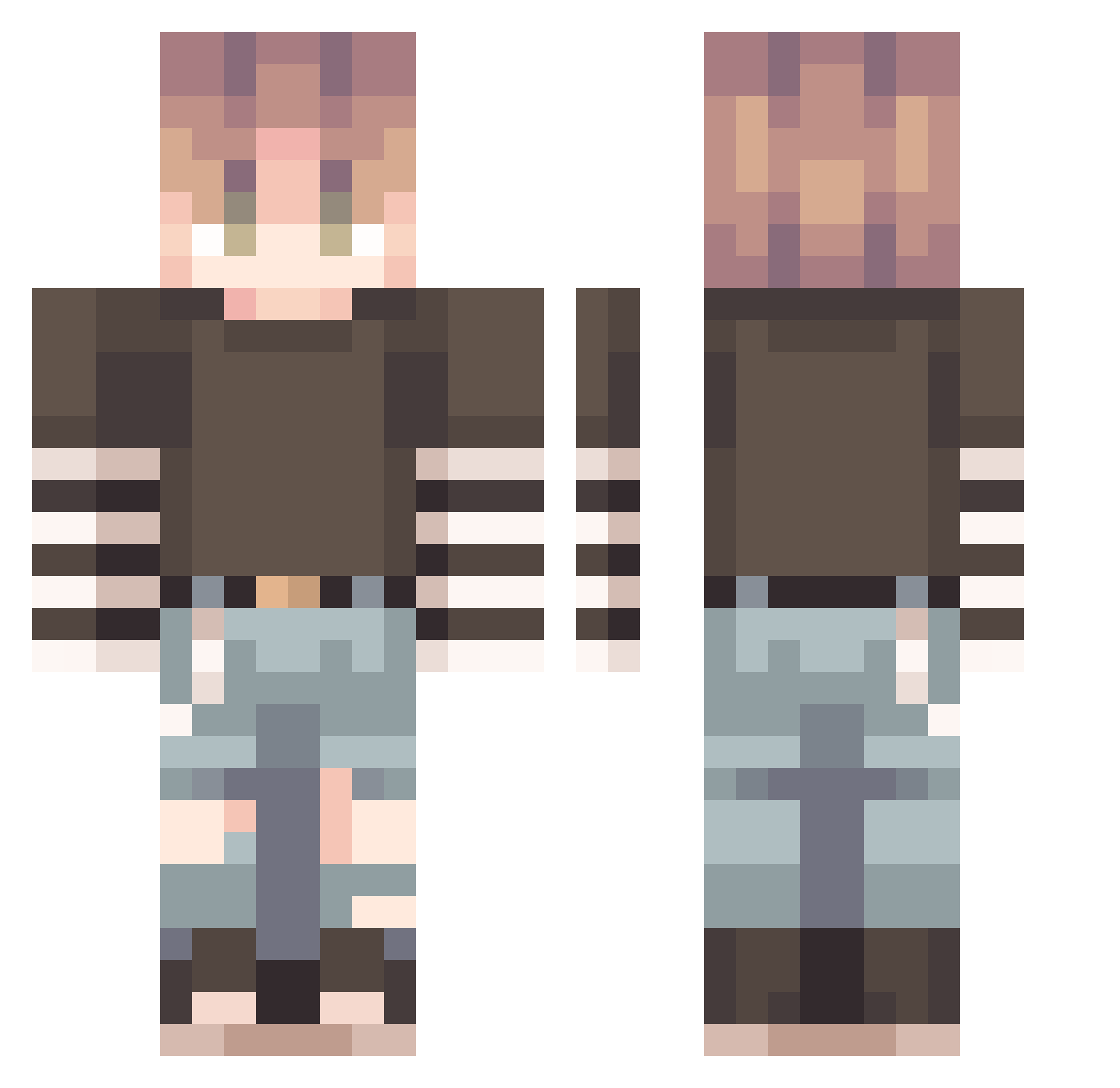 Wytze Minecraft skin, front and back view