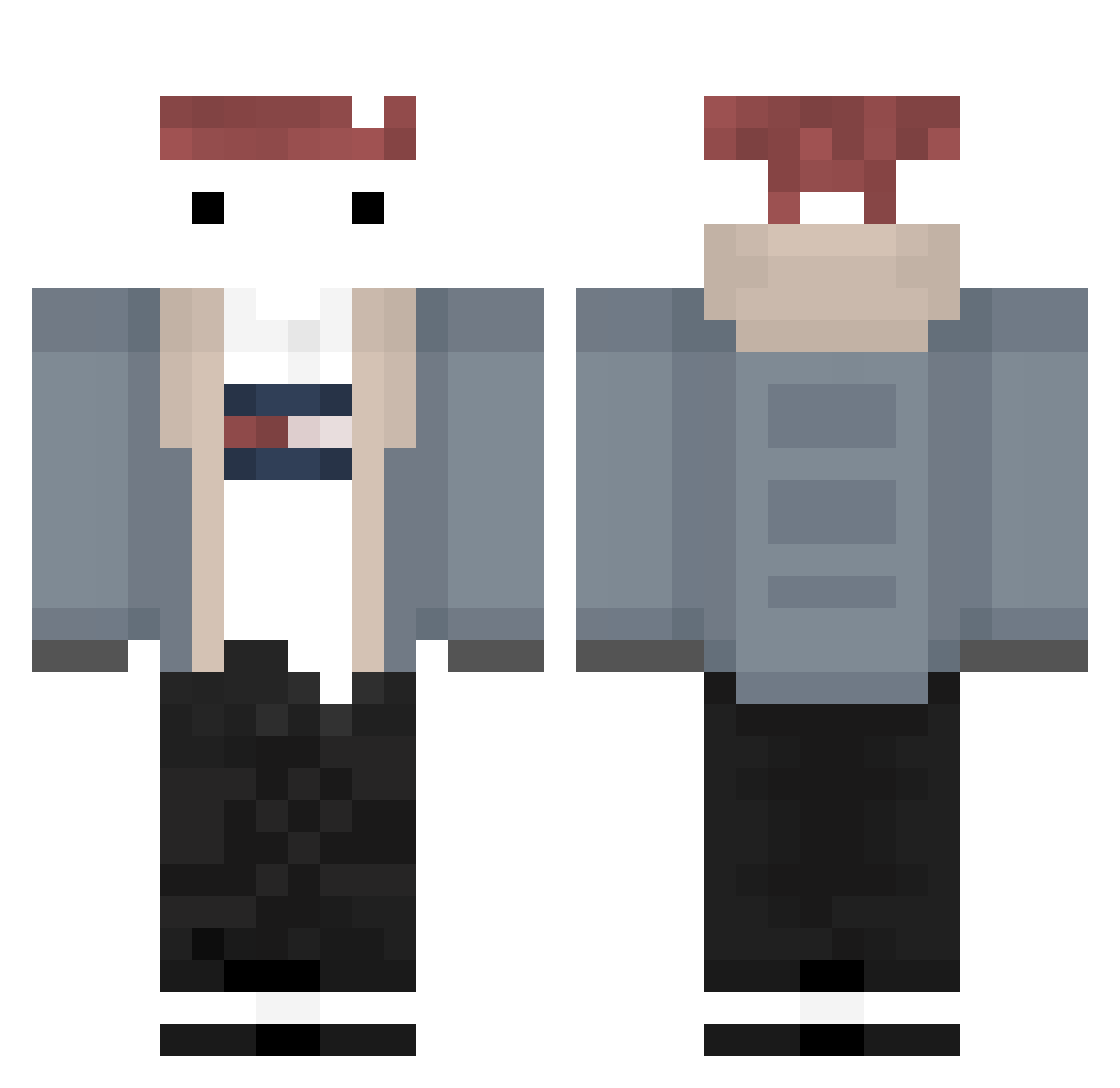 cbt_banana Minecraft skin, front and back view