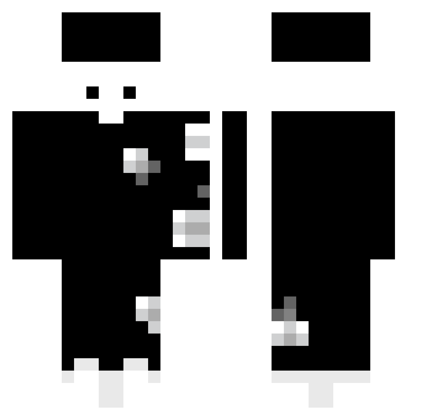 Trilogical69 Minecraft skin, front and back view