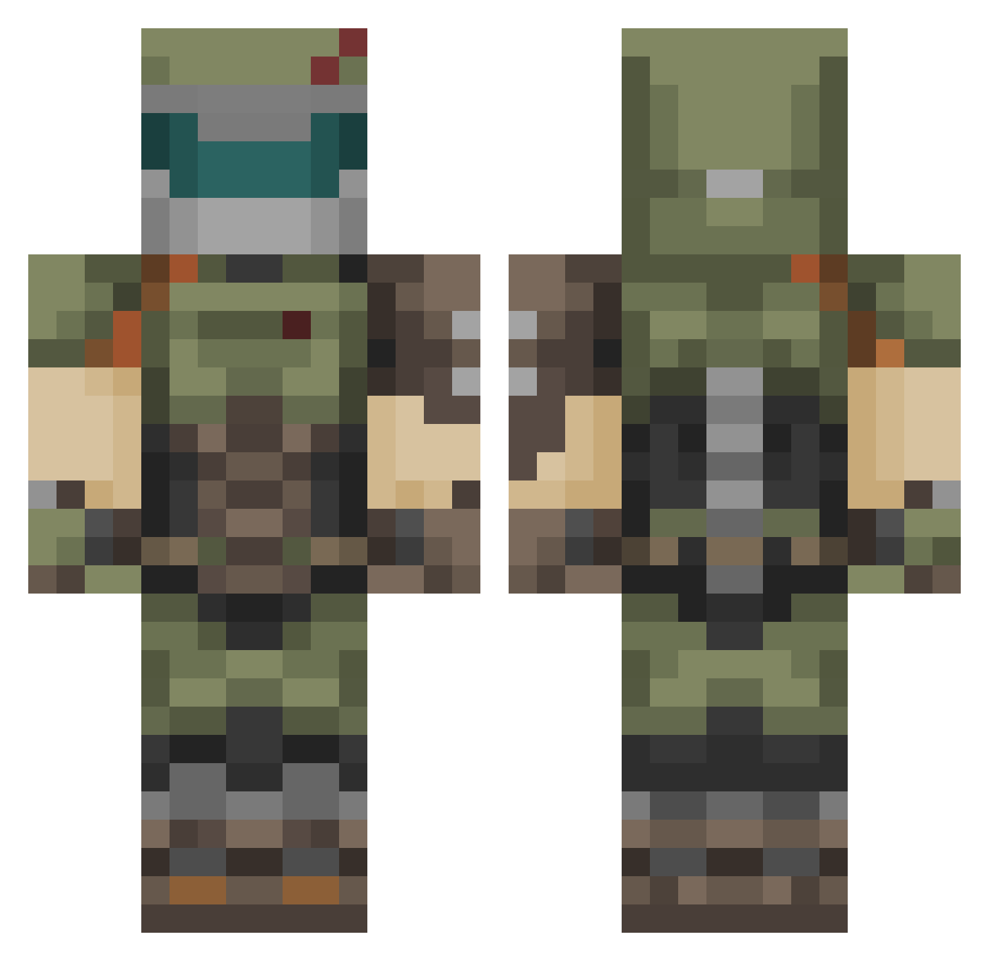 kradley_bartar Minecraft skin, front and back view